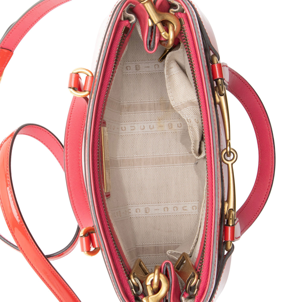 Gucci Patent Leather Bright Bit Small Tote