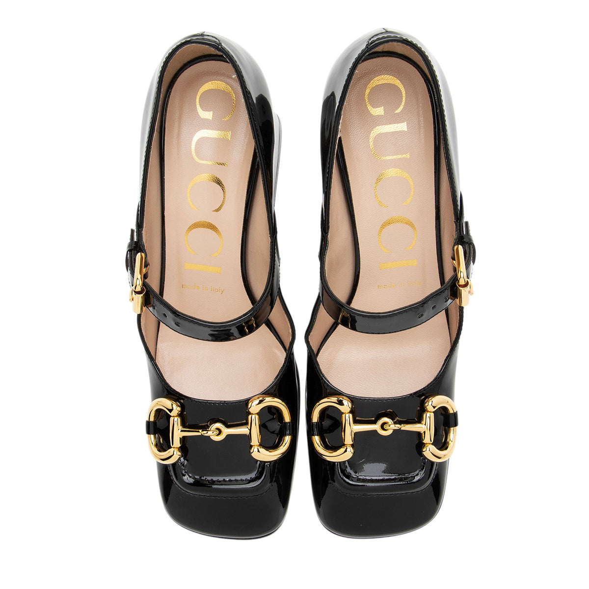 Gucci Patent Leather Horsebit Mary Jane Pumps - Size 7 / 37