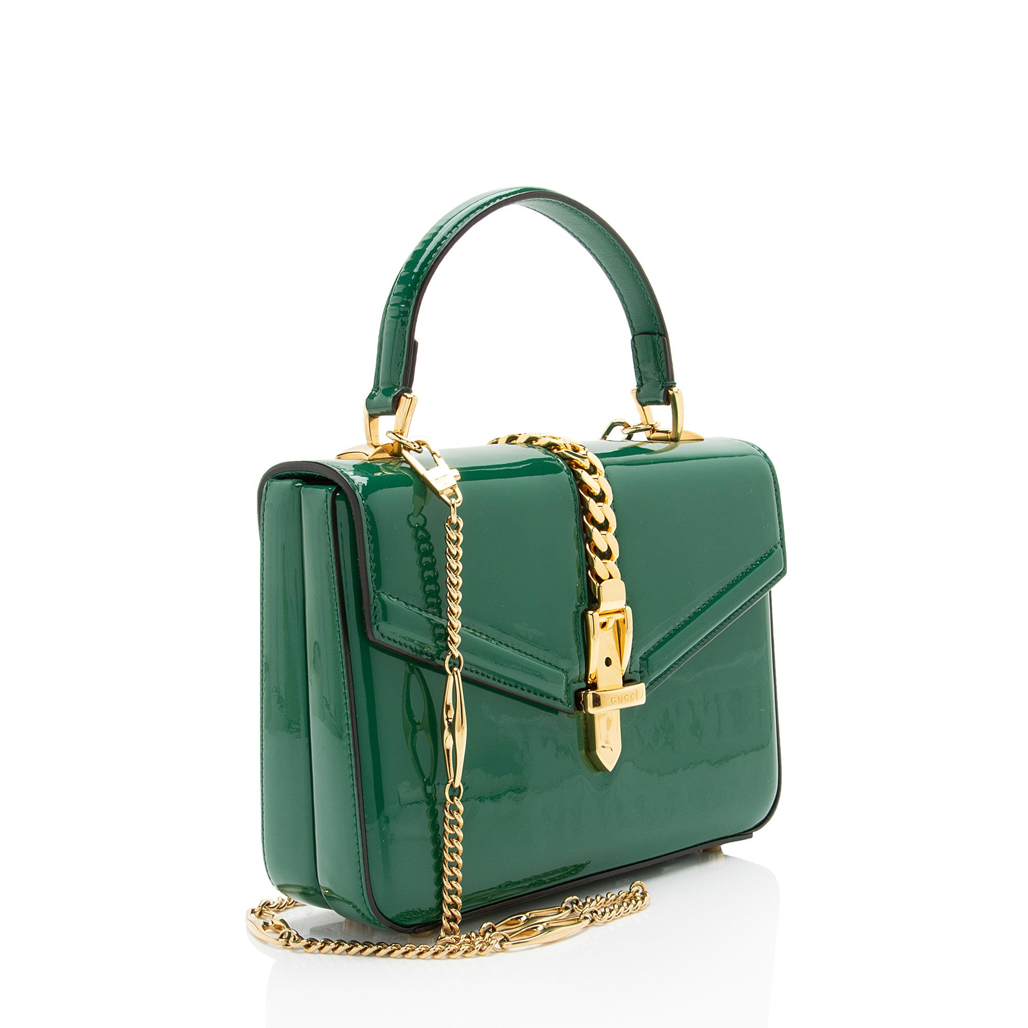 Gucci Patent Leather Sylvie 1969 Mini Top Handle
