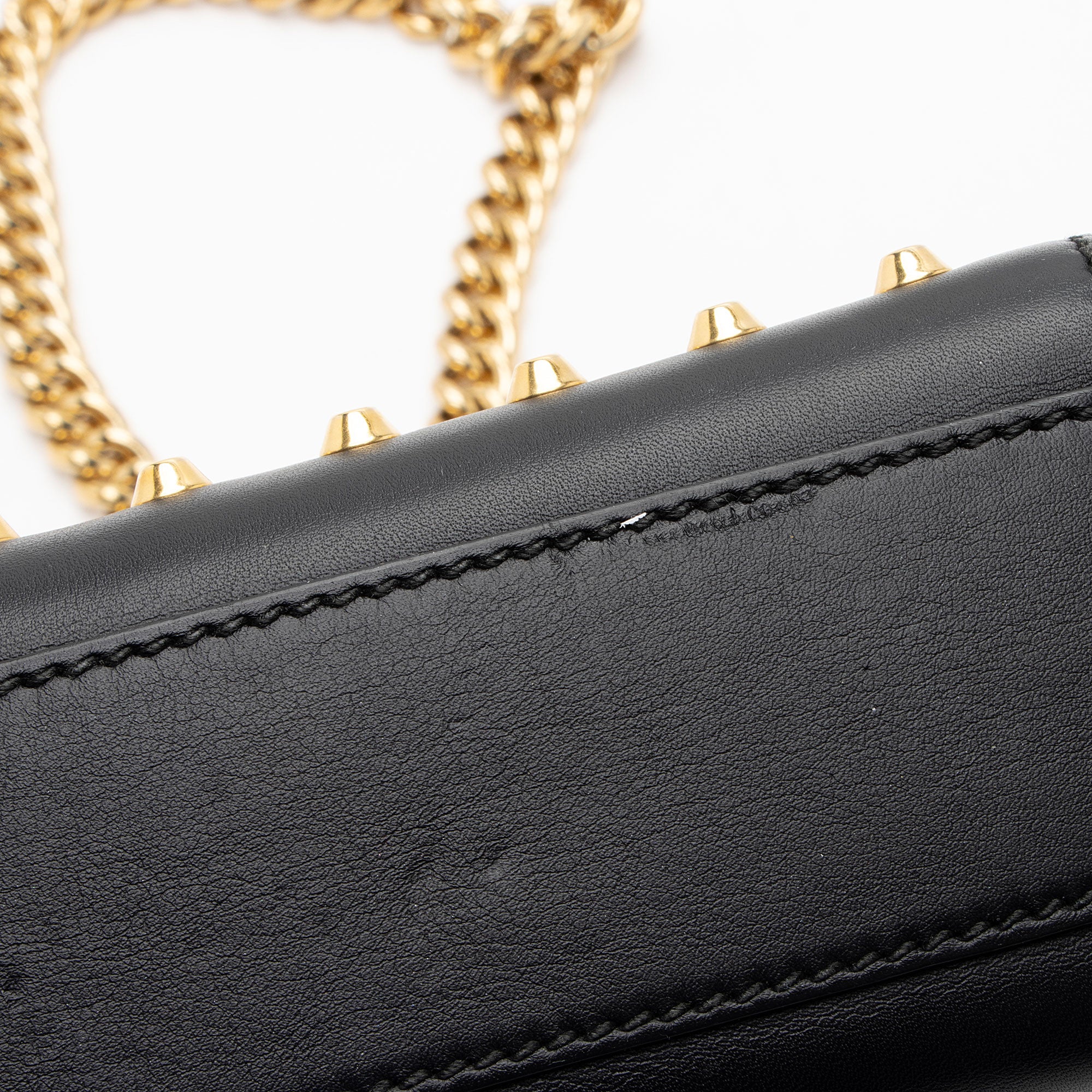 Gucci Pearl Embellished Leather Padlock Small Shoulder Bag