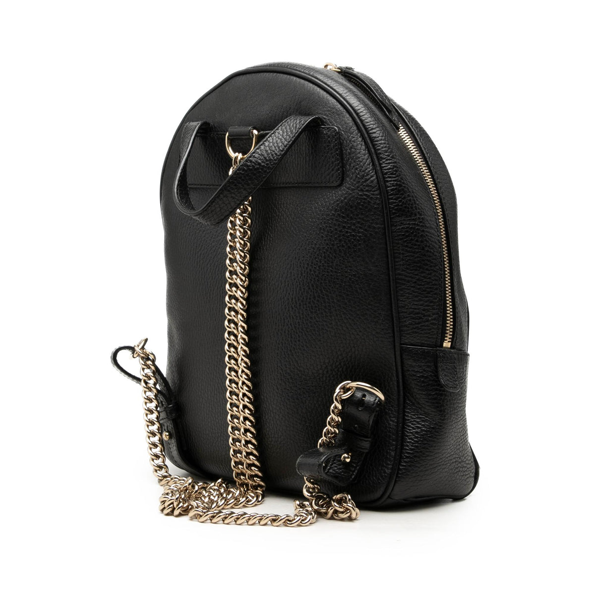 Gucci Pebbled Calfskin Soho Chain Backpack