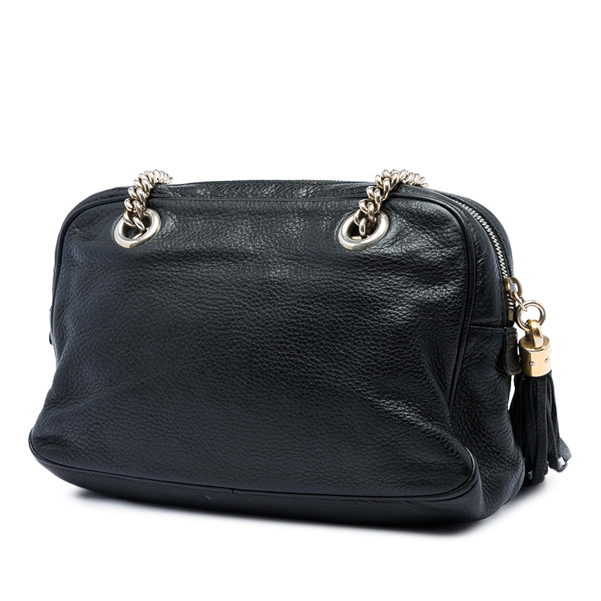 Gucci Pebbled Calfskin Soho Chain Zip Shoulder Bag