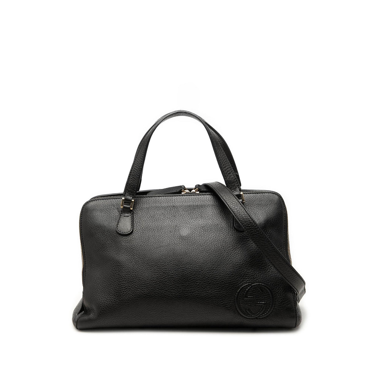 Gucci Pebbled Calfskin Soho Working Satchel
