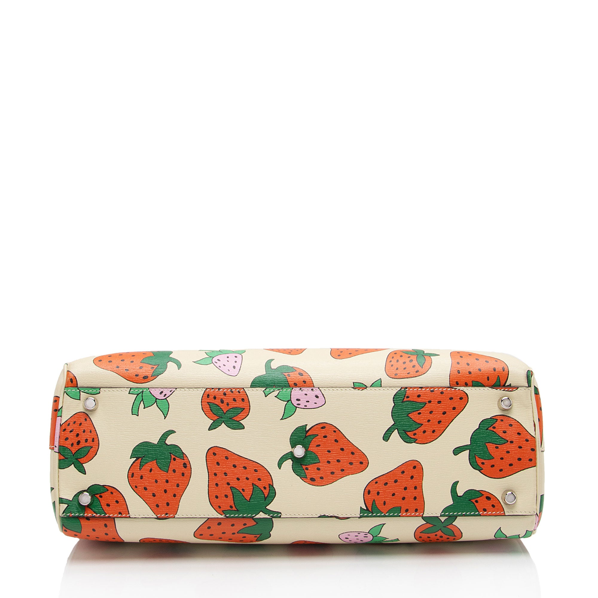 Gucci Printed Leather Strawberry Zumi Medium Tote (SHF-HJJ9pH)