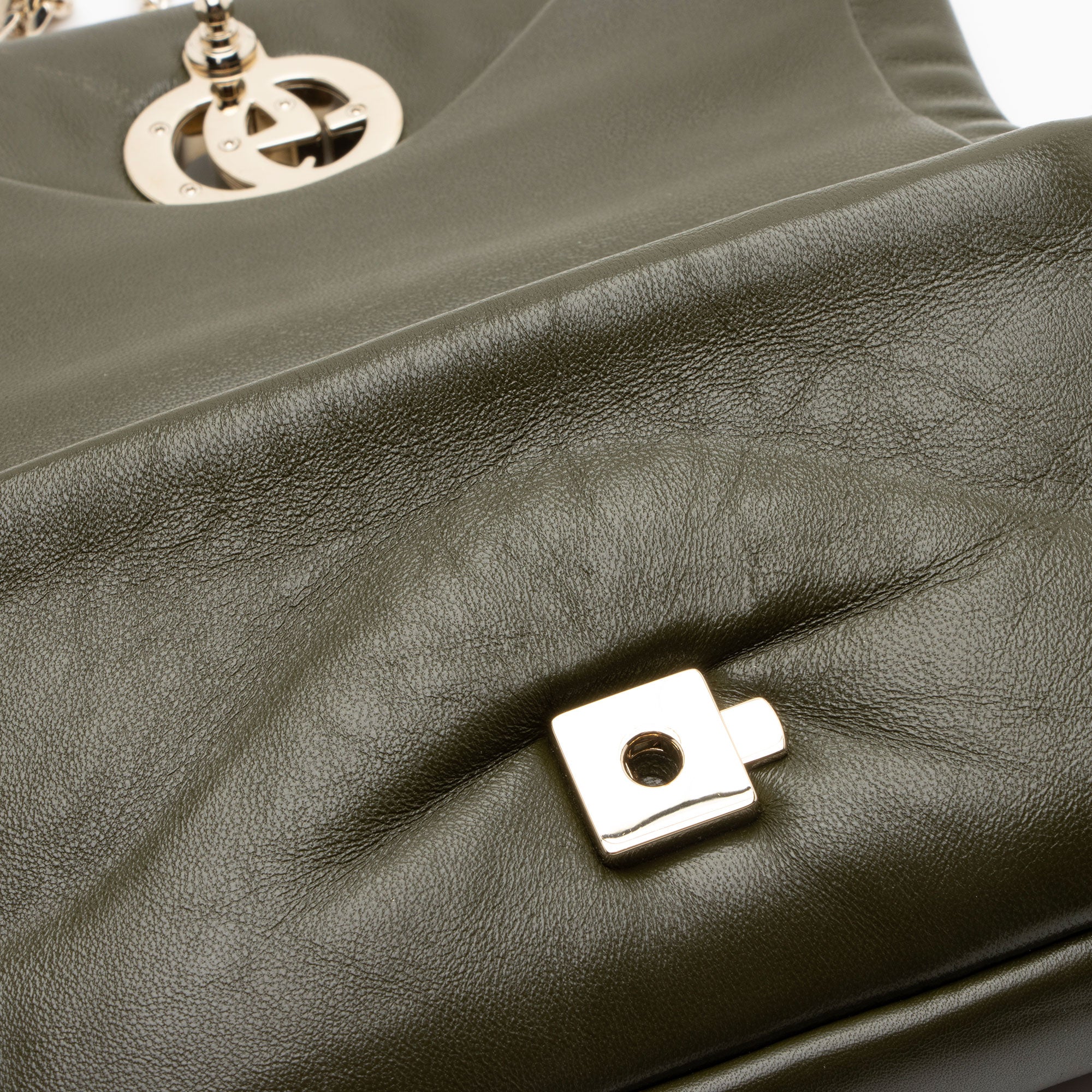 Gucci Puffy Leather GG Milano Small Top Handle