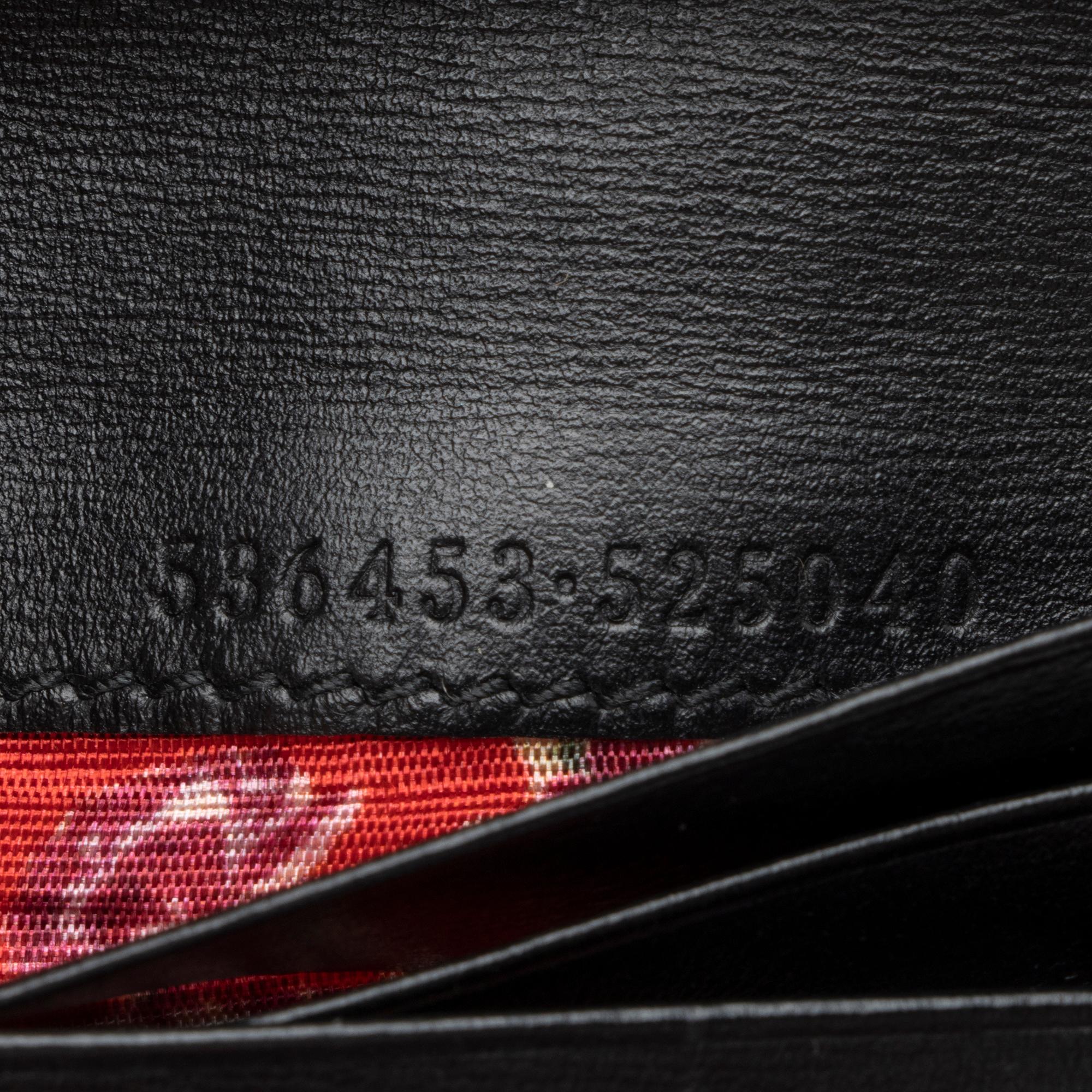 Gucci Quilted Leather GG Marmont Web Trapuntata Card Case Wallet (SHF-9USkLq)