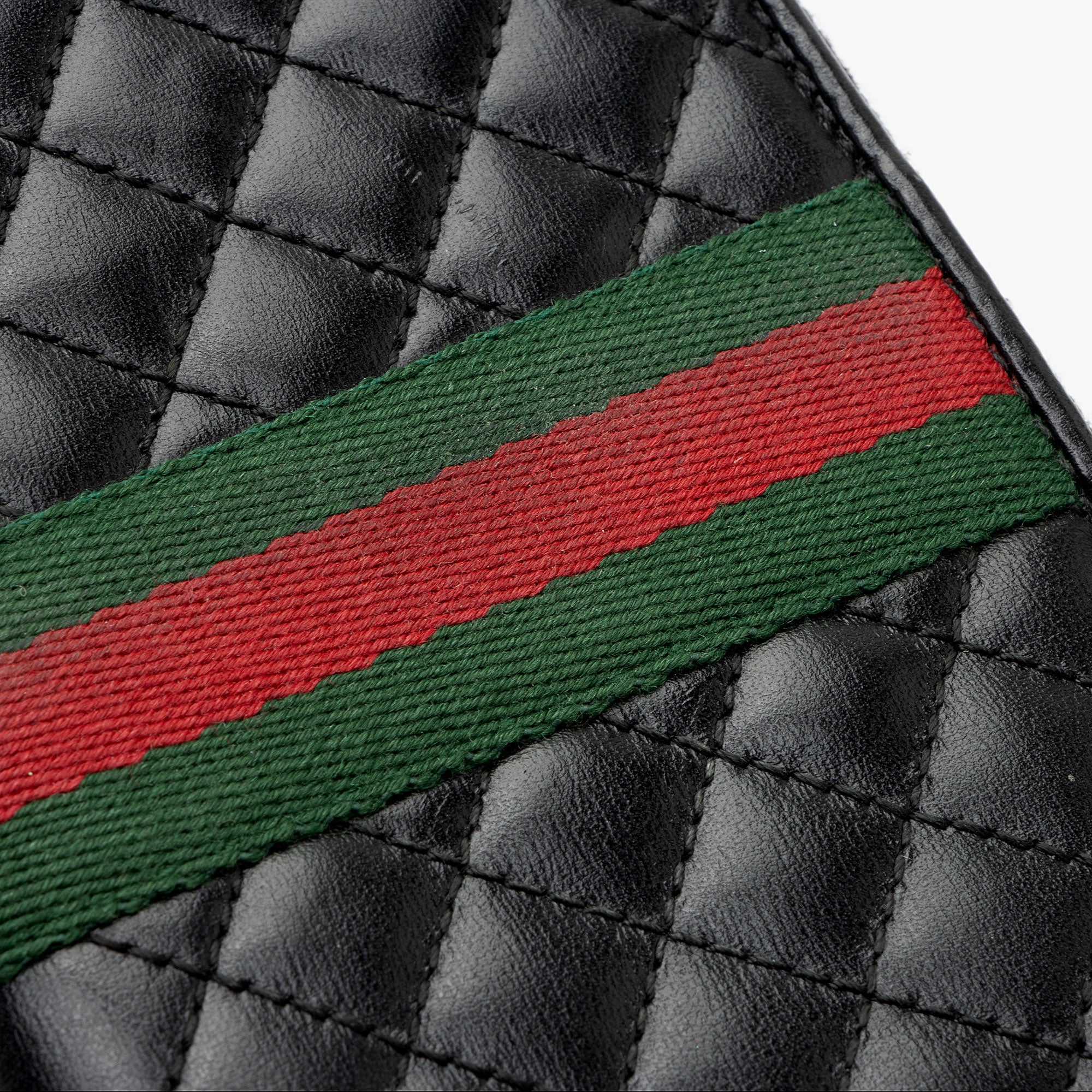 Gucci Quilted Leather Web GG Marmont Zip Around Wallet (SHF-WCiWuL)