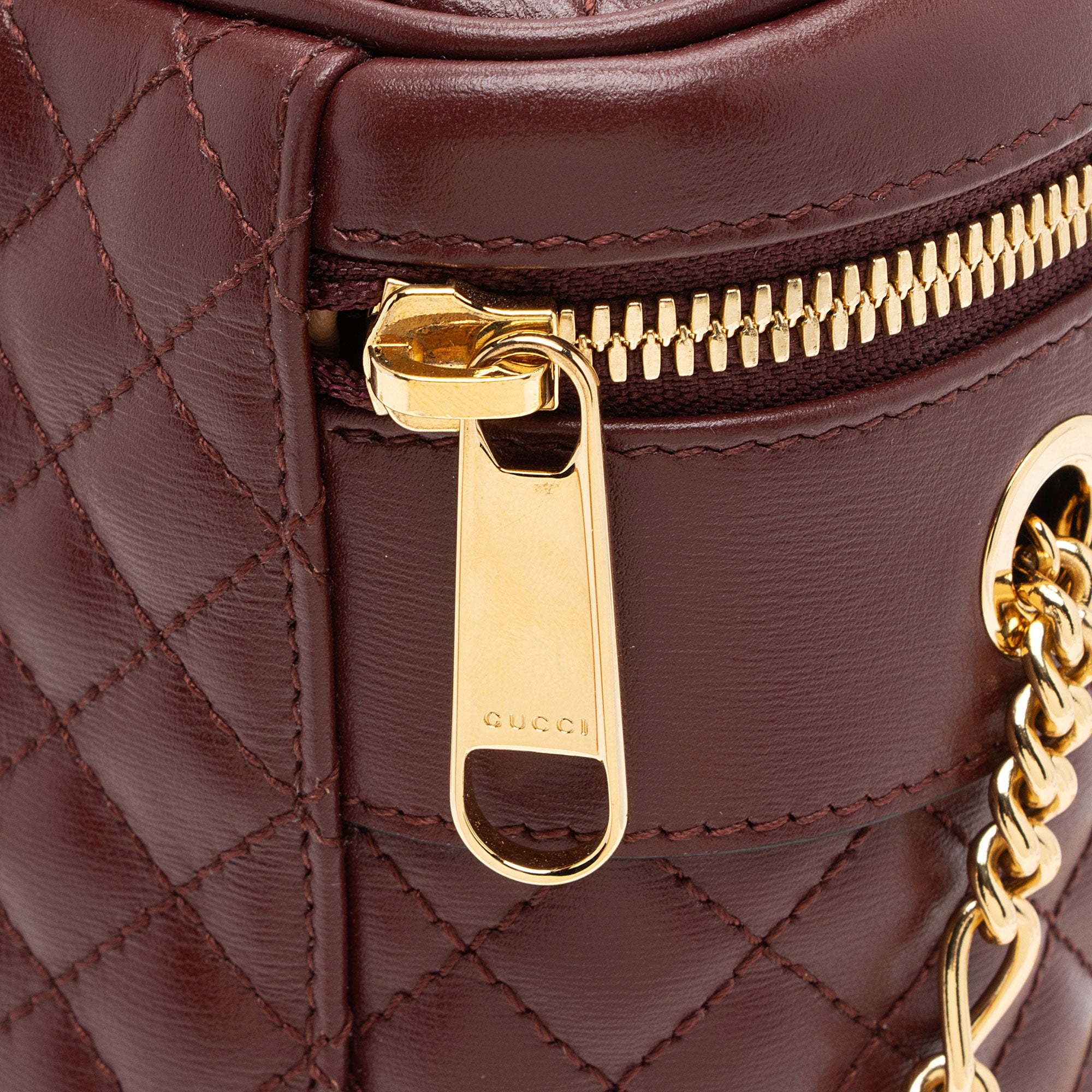 Gucci Quilted Leather Zumi Cylindrical Belt Bag