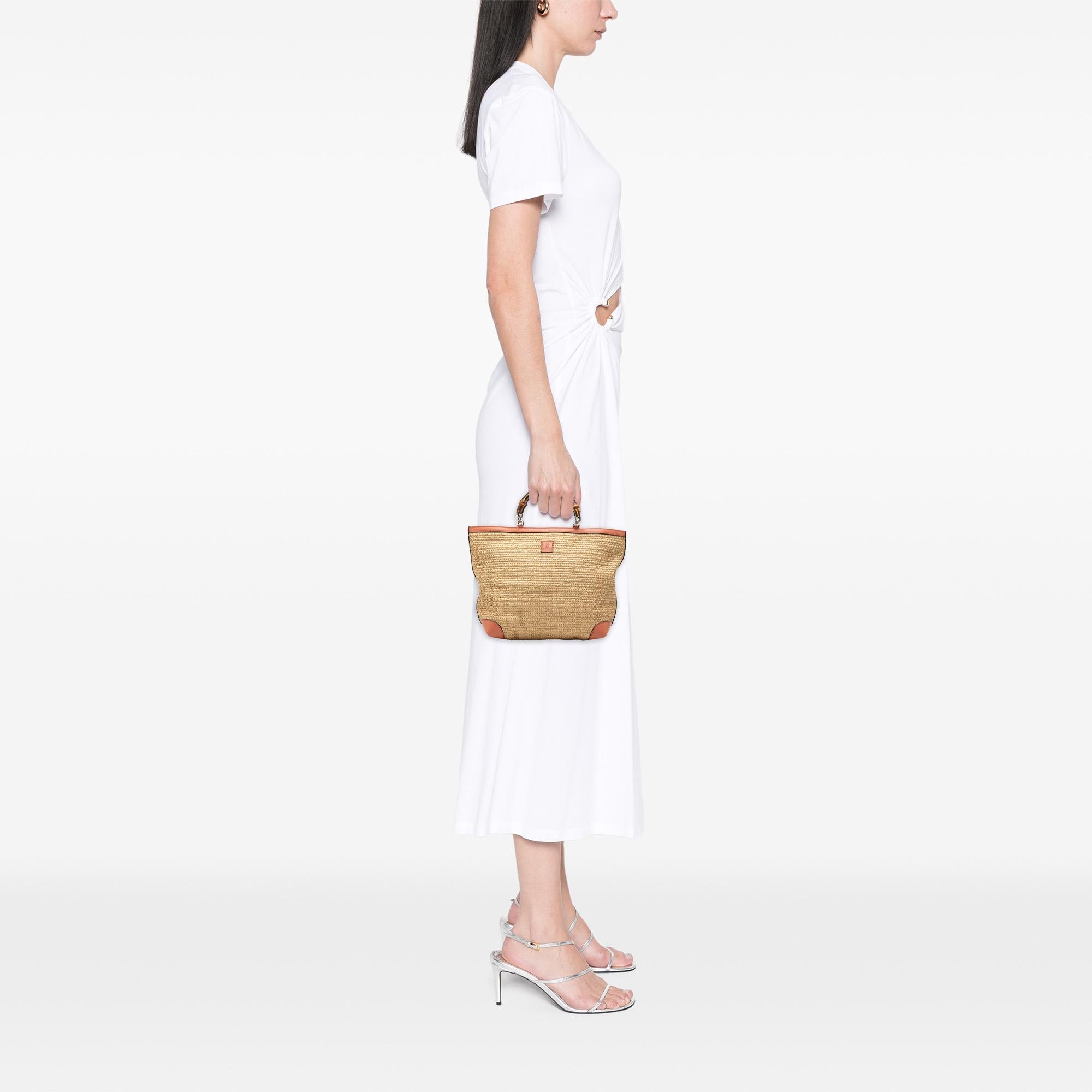 Gucci Raffia Bamboo Childrens Tote
