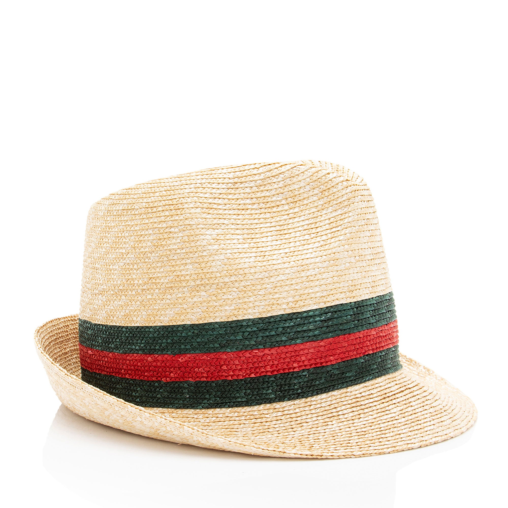 Gucci Raffia Web Fedora Hat - Size M