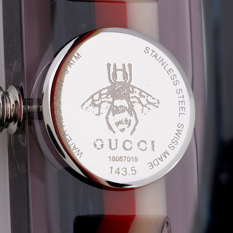 Gucci Resin Vintage Web Rectangular Watch (SHF-LQVSiI)