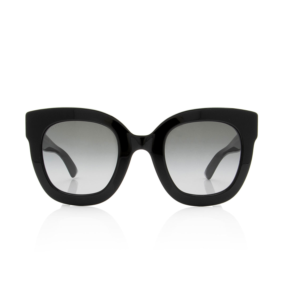 Gucci Black Women\'s Sunglasses ROUND-FRAME ACETATE SUNGLASSES WITH STAR Gucci Acetate Crystal Star Round Frame Sunglasses GG0208S  main image 2