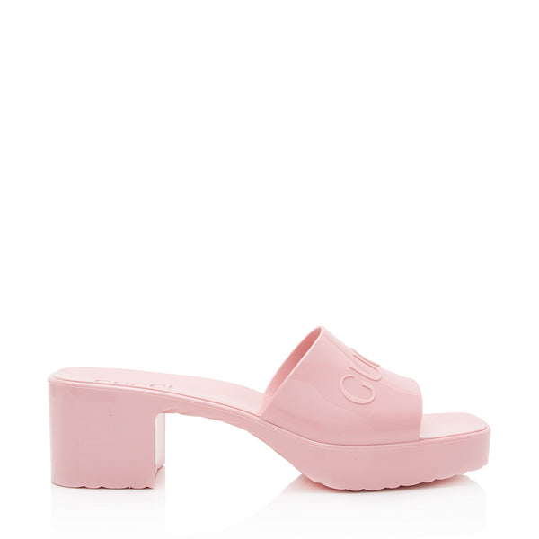 Gucci Rubber Slide Sandals - Size 8 / 38 (SHF-QqWmfI)