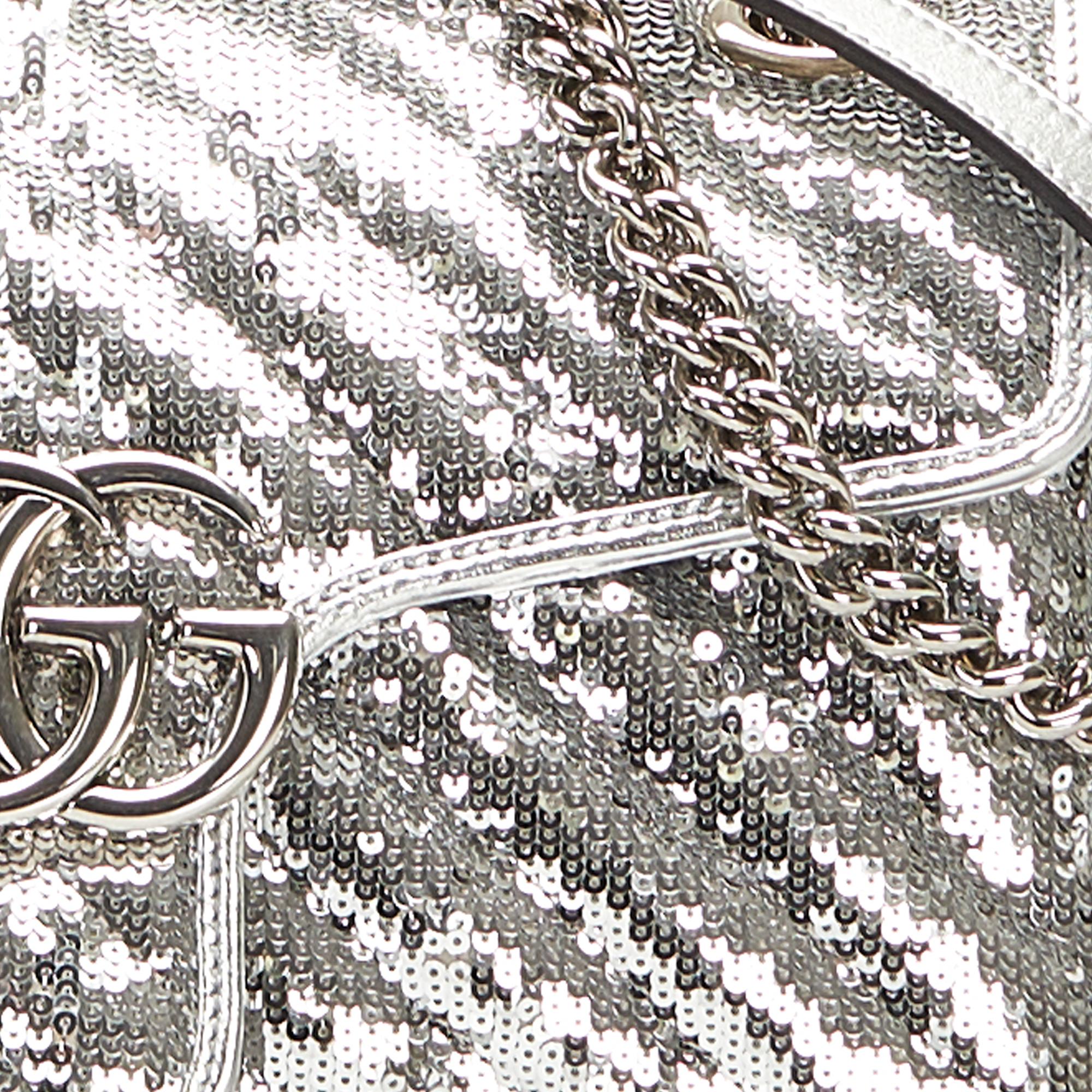 Gucci Sequin GG Marmont Small Matelasse (SHG-36500)