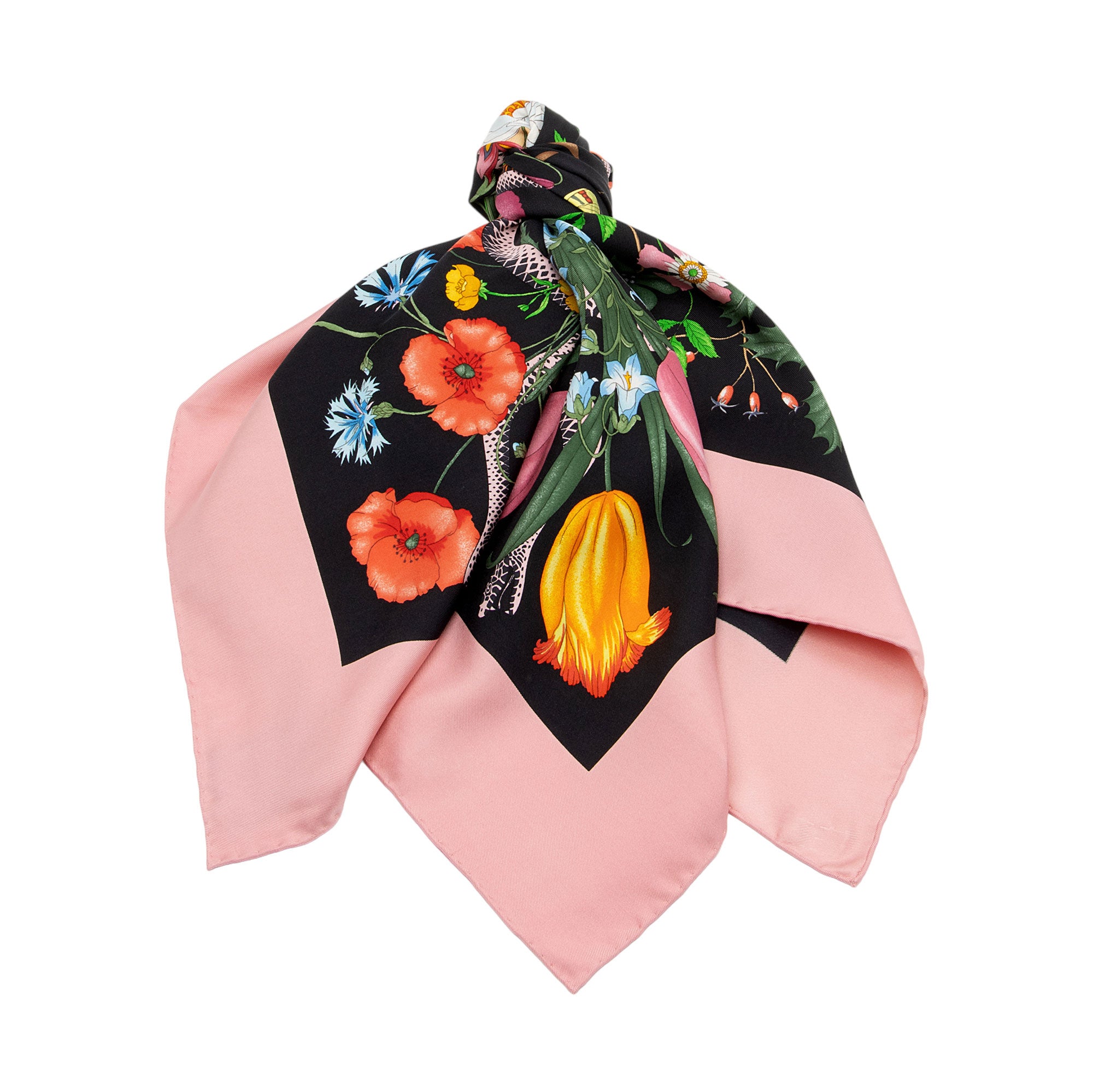 Gucci Silk Floral 90cm Scarf (SHF-P75IgE)