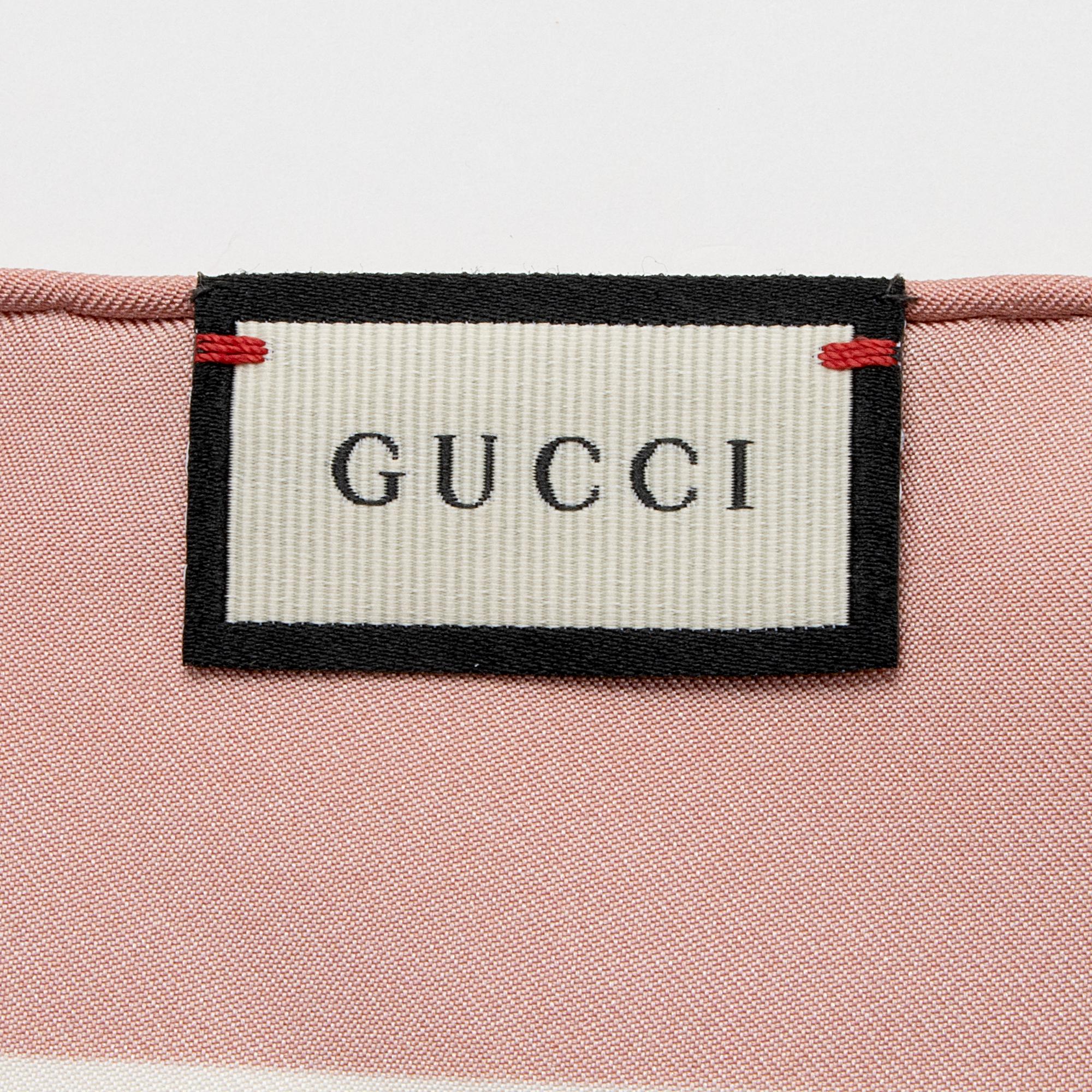 Gucci Silk Twill Interlocking G Flora 90cm Scarf (SHF-KVAcCR)