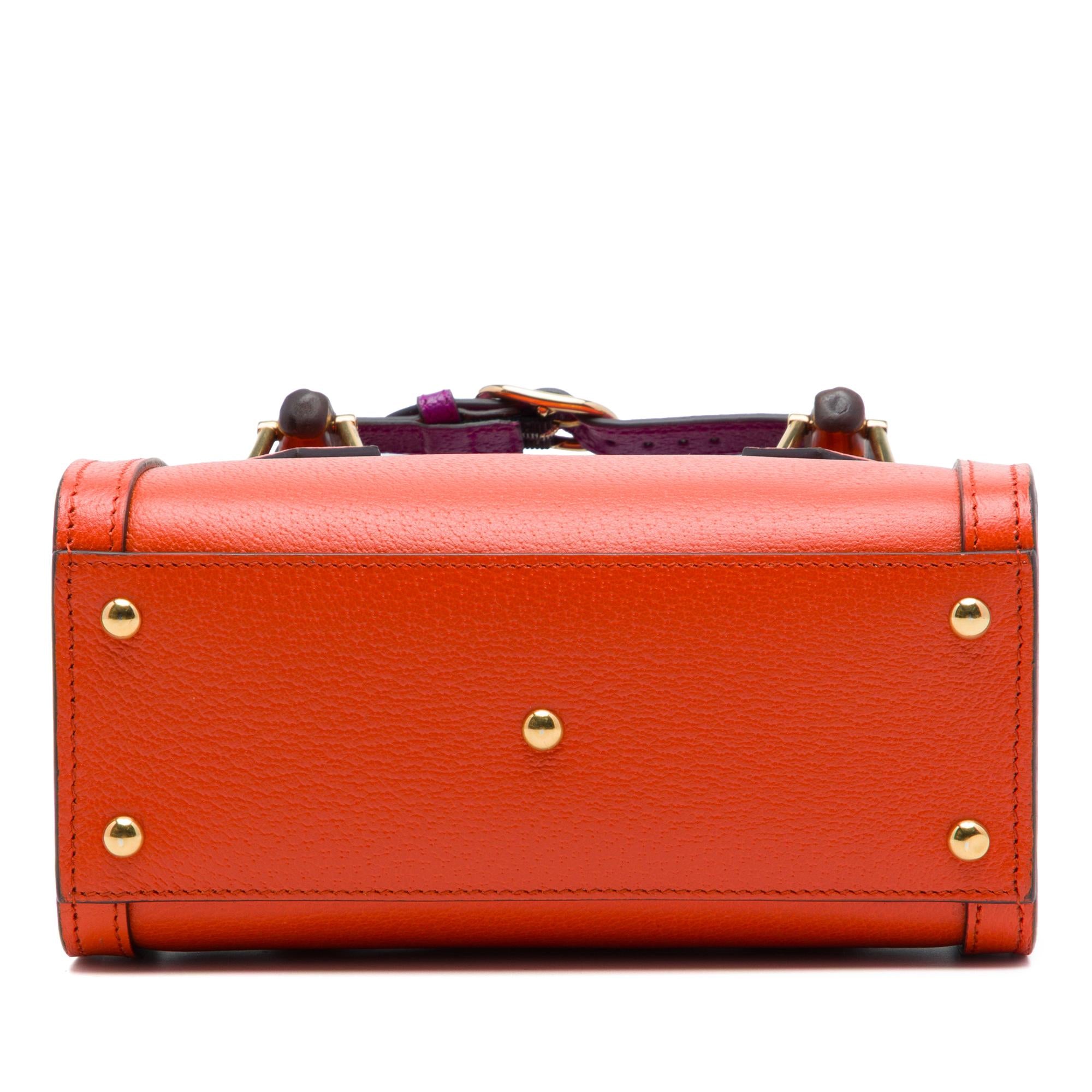 Gucci Small Calfskin Bamboo Diana Satchel