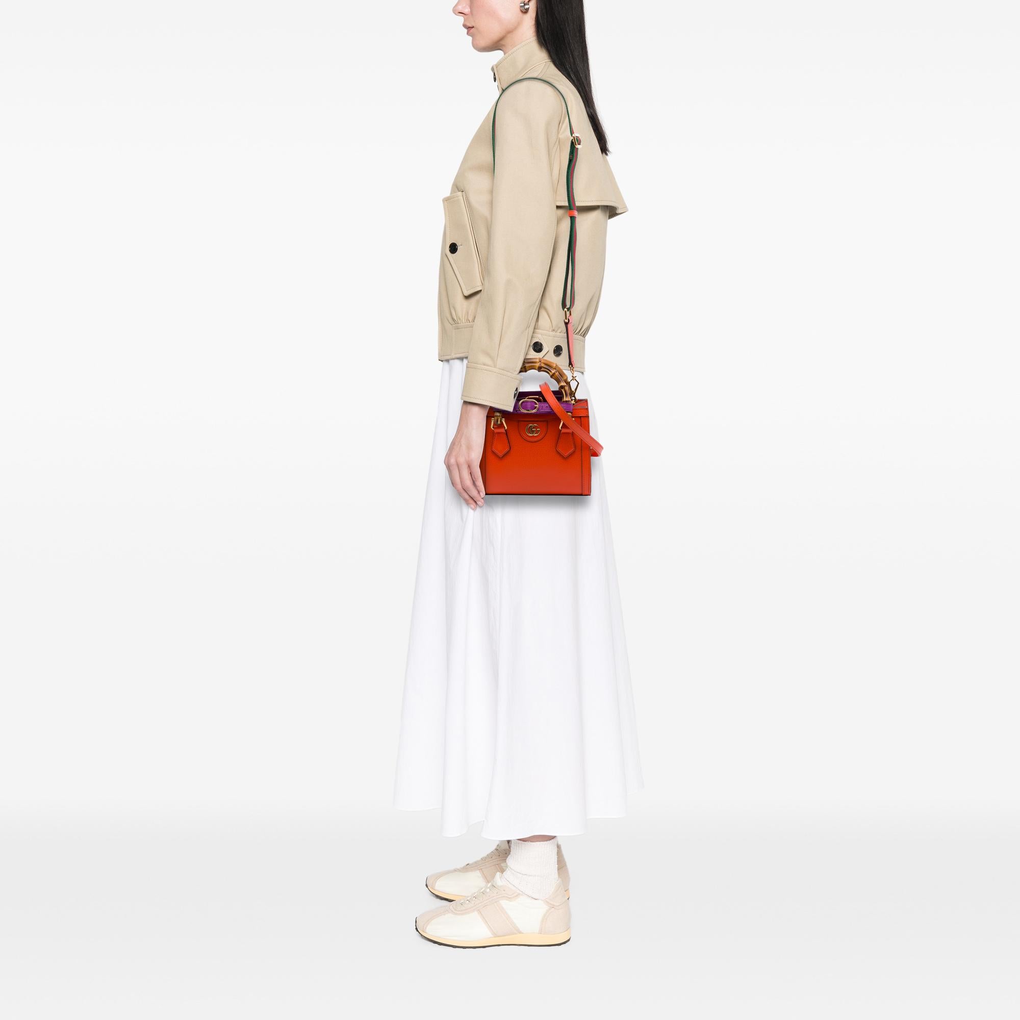 Gucci Small Calfskin Bamboo Diana Satchel