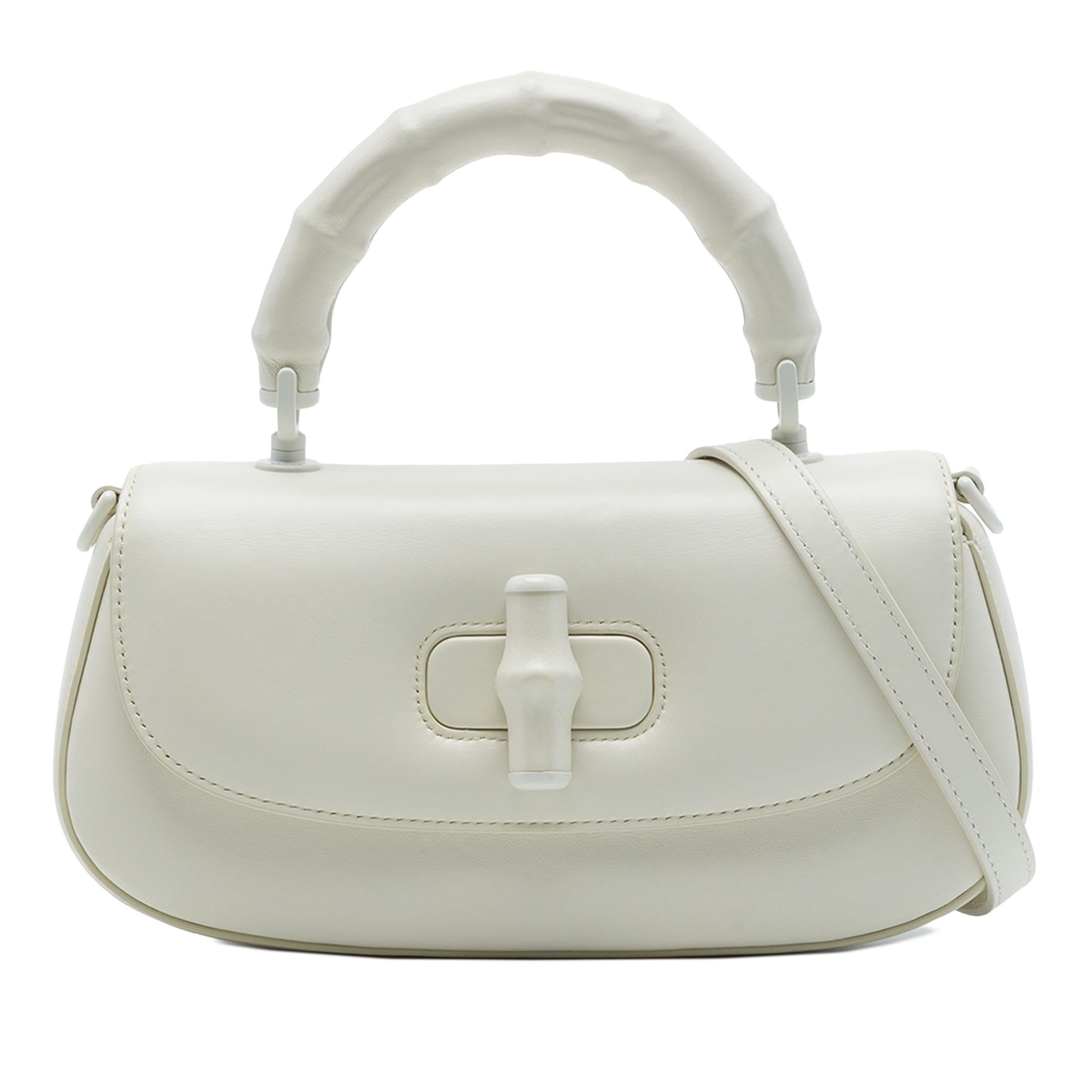 Gucci Small Calfskin Bamboo Diva Top Handle Bag