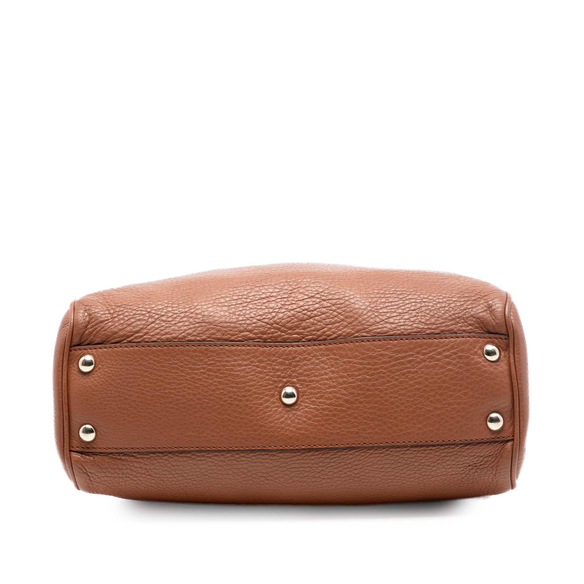 Gucci Small Calfskin Bamboo Shopper Satchel