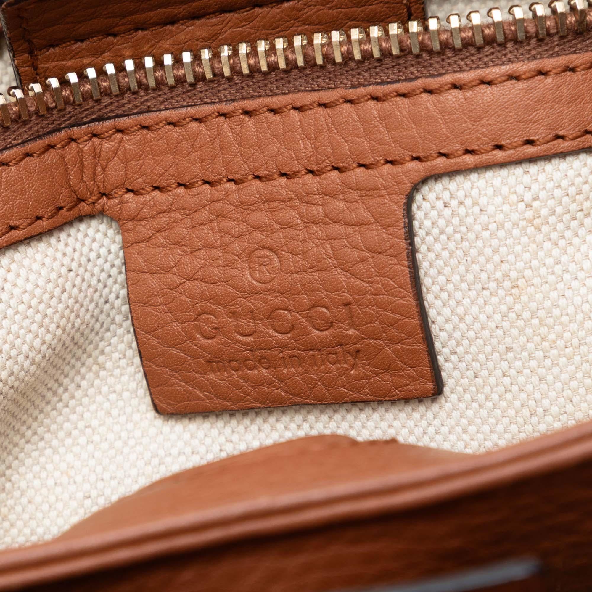 Gucci Small Calfskin Bamboo Shopper Satchel