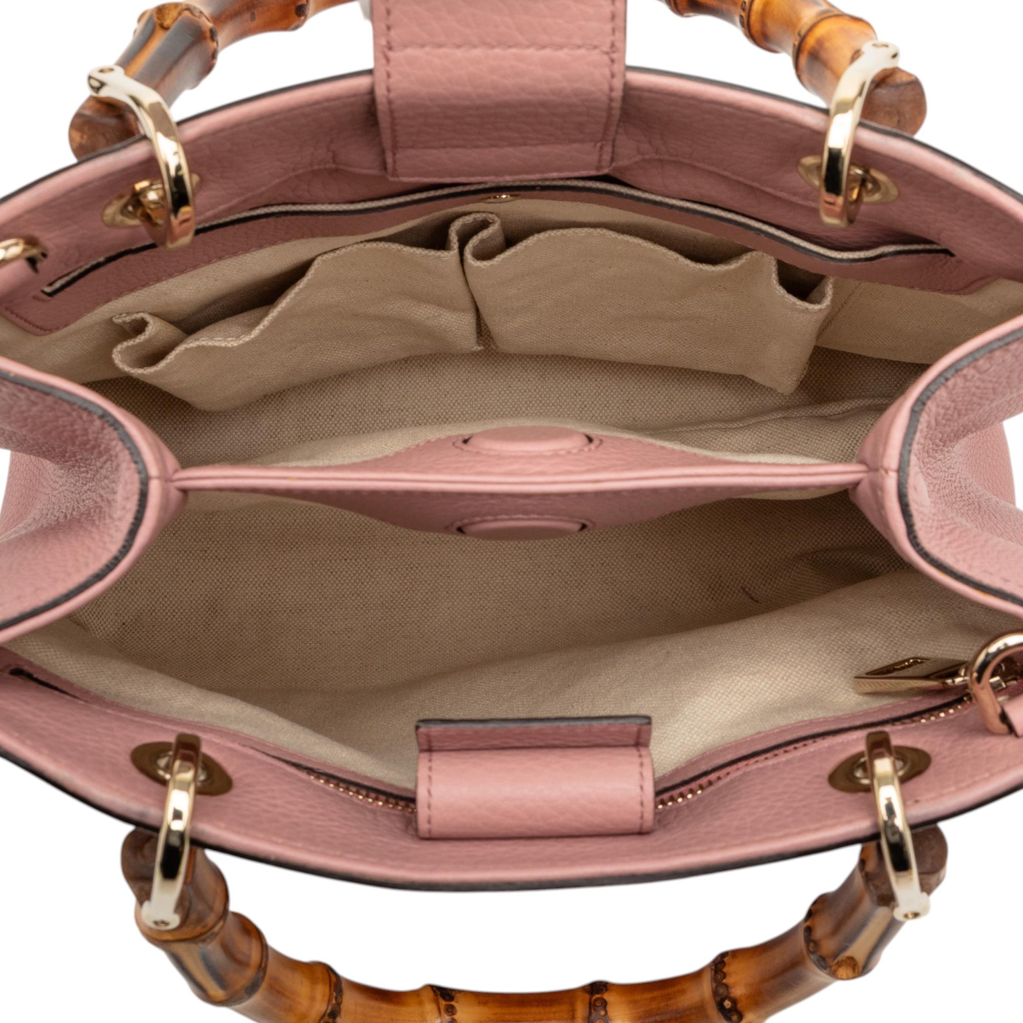 Gucci Small Calfskin Bamboo Shopper Satchel