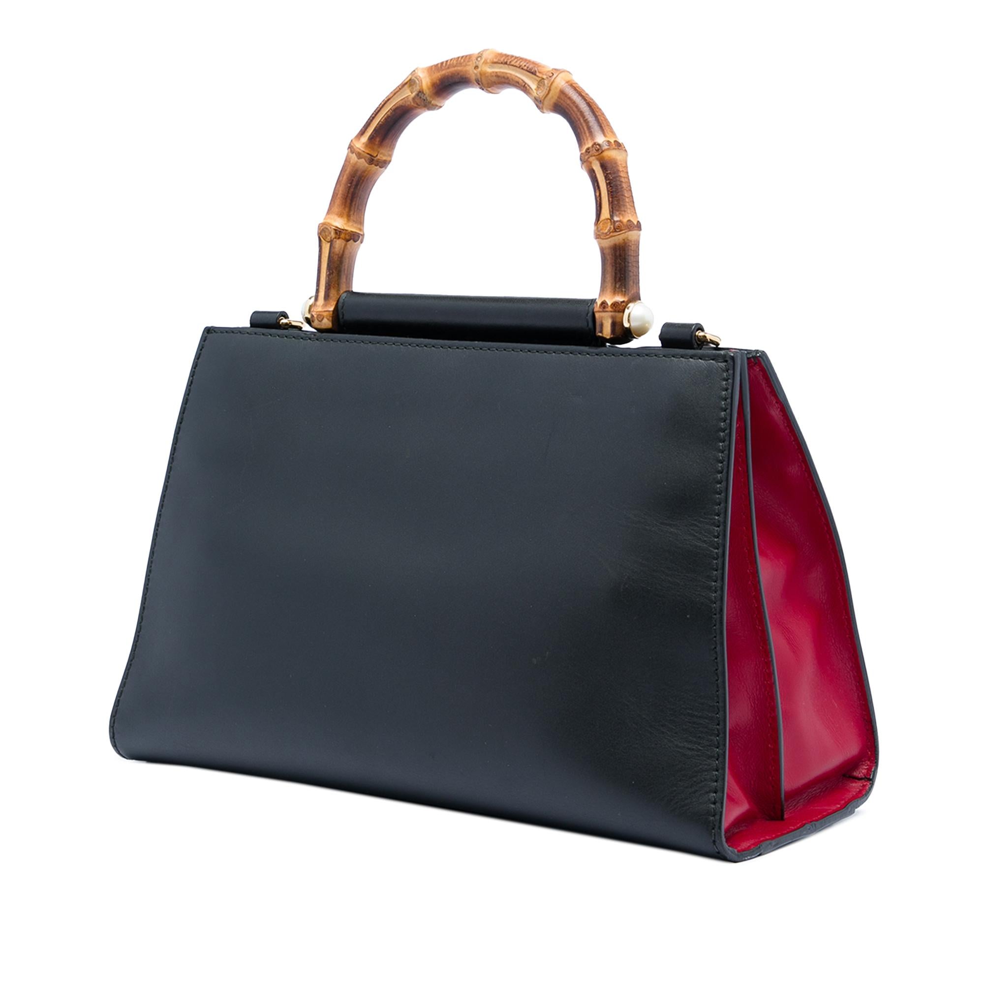 Gucci Small Calfskin Bamboo Web Nymphaea Satchel