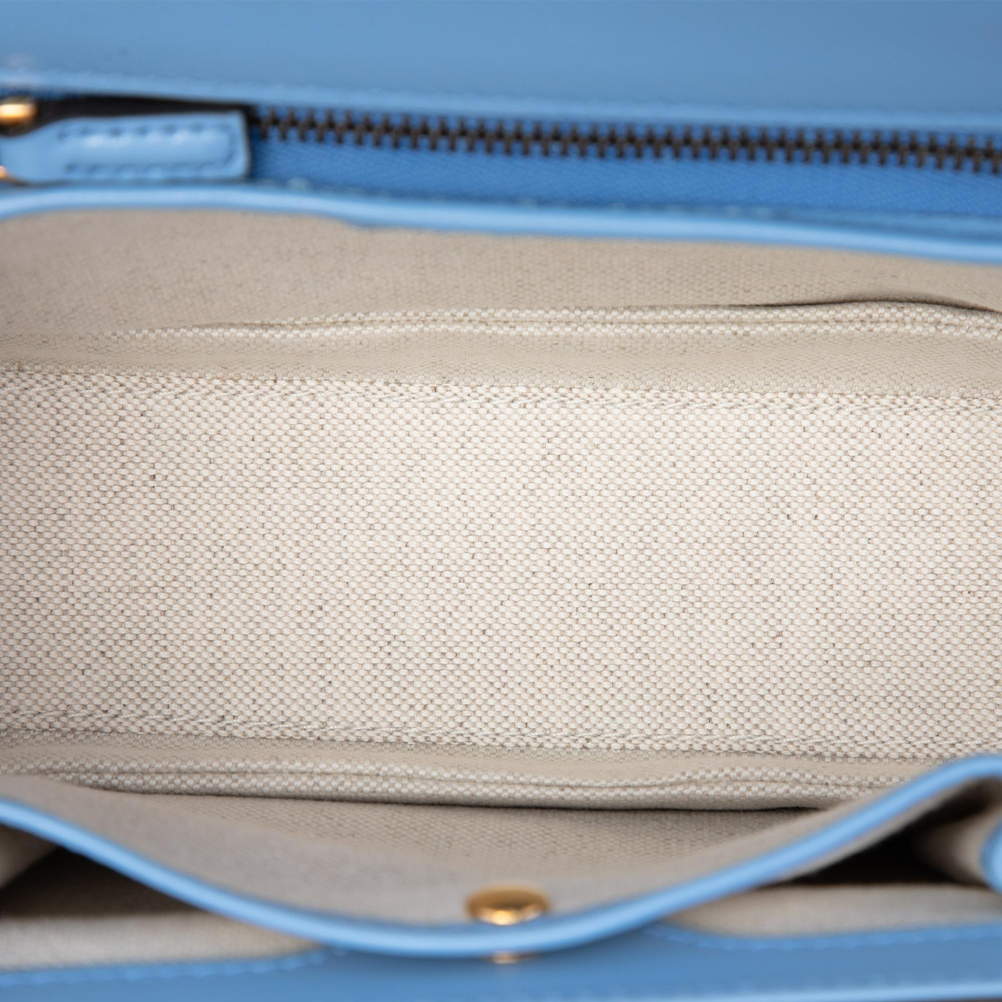 Gucci Small Calfskin Web Bamboo 1947 Top Handle Bag