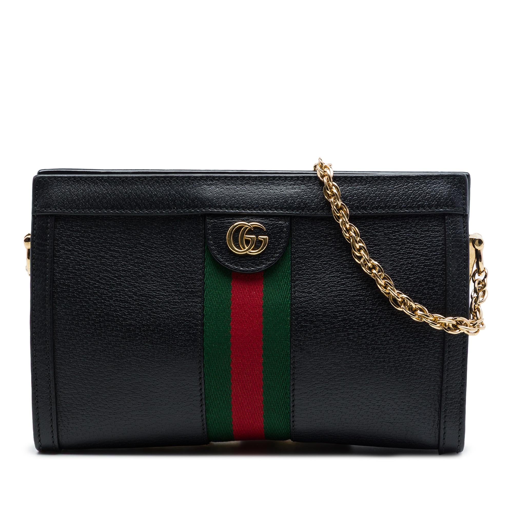 Gucci Small Calfskin Web Ophidia Chain Crossbody