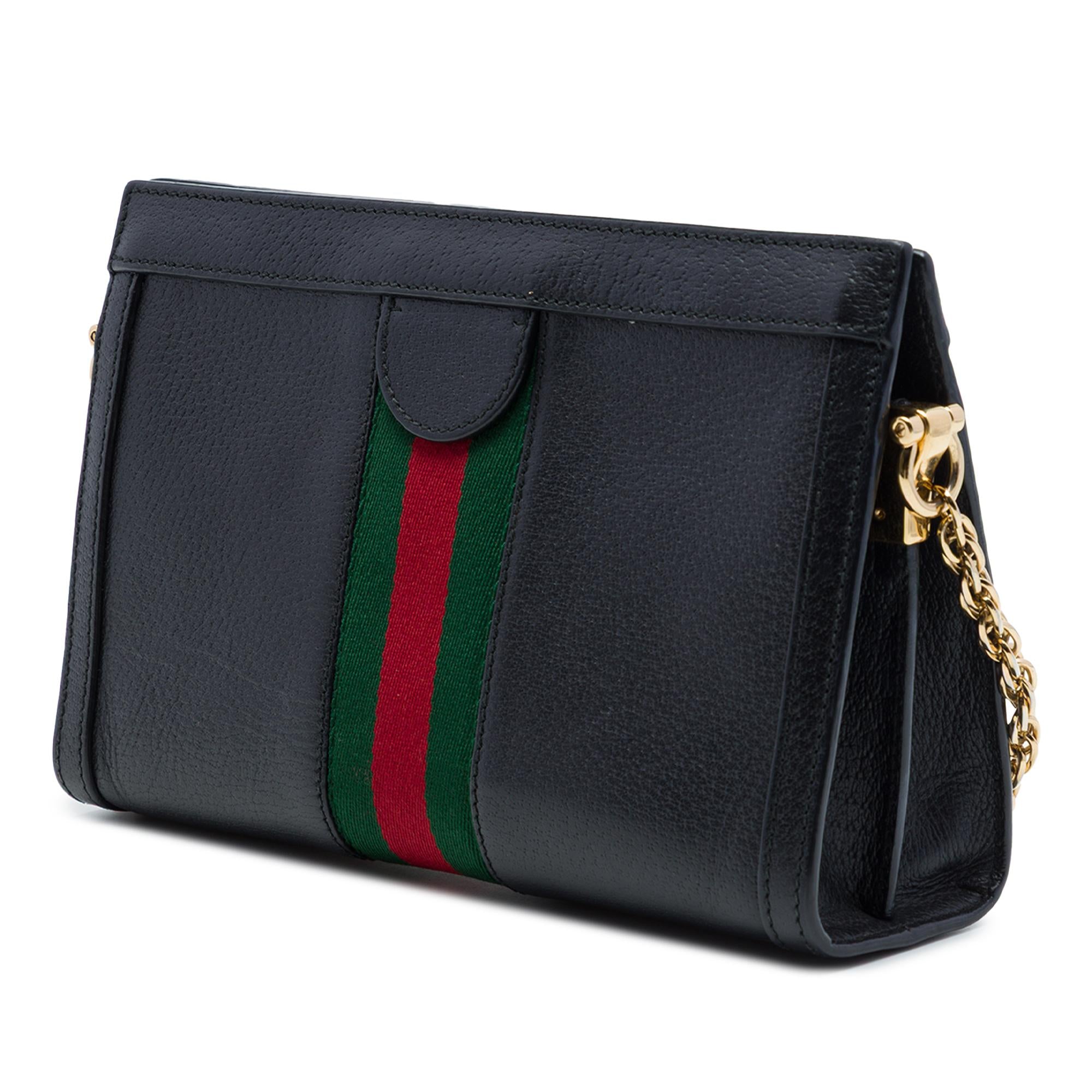 Gucci Small Calfskin Web Ophidia Chain Crossbody