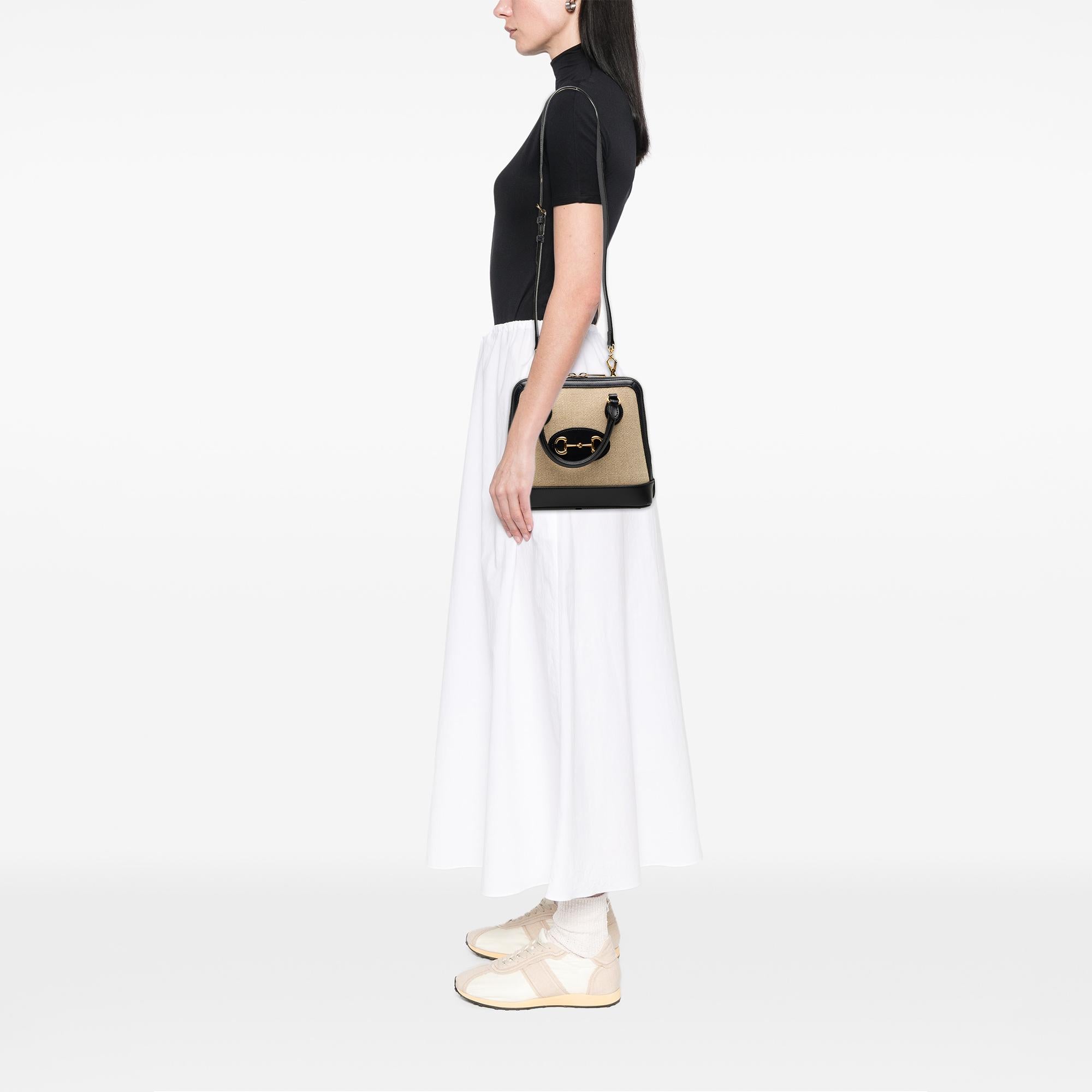 Gucci Small Canvas Horsebit 1955 Satchel