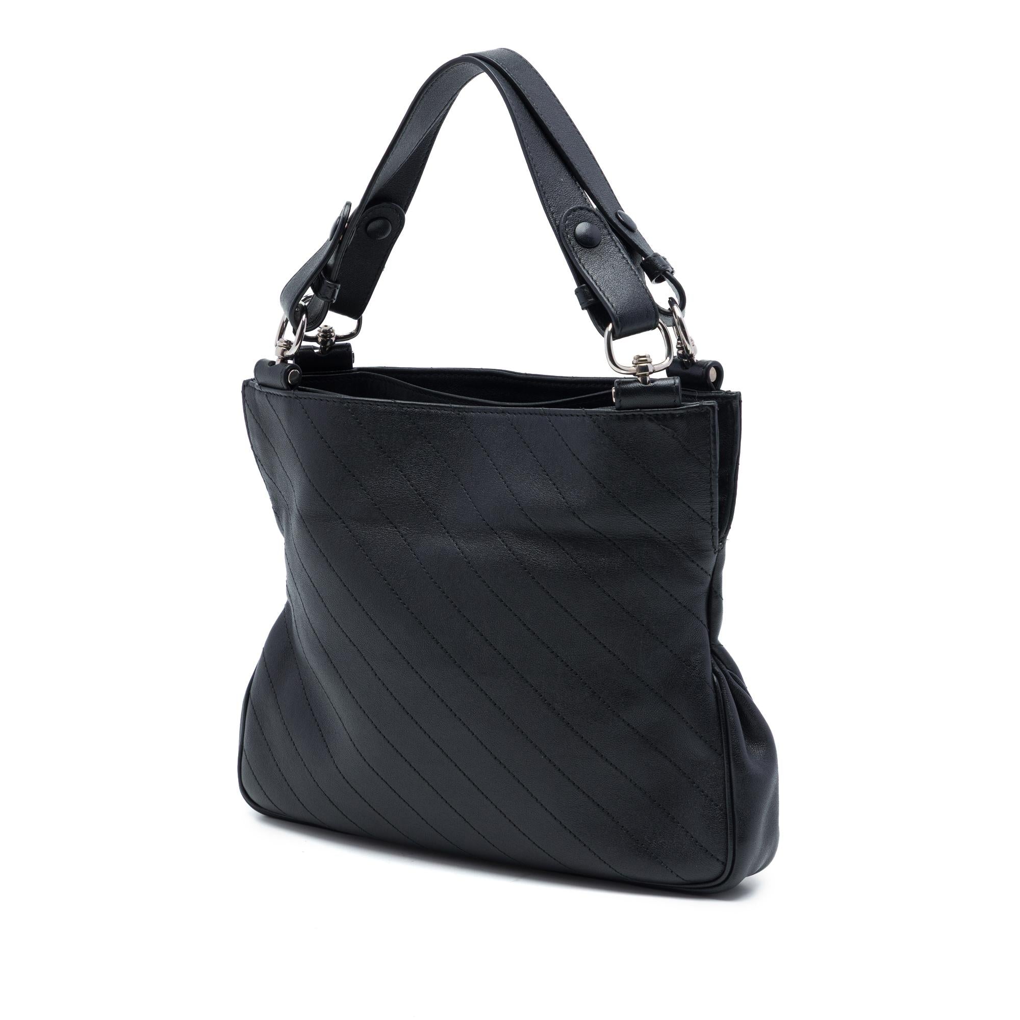 Gucci Small Diagonal Stitched Calfskin Blondie Satchel