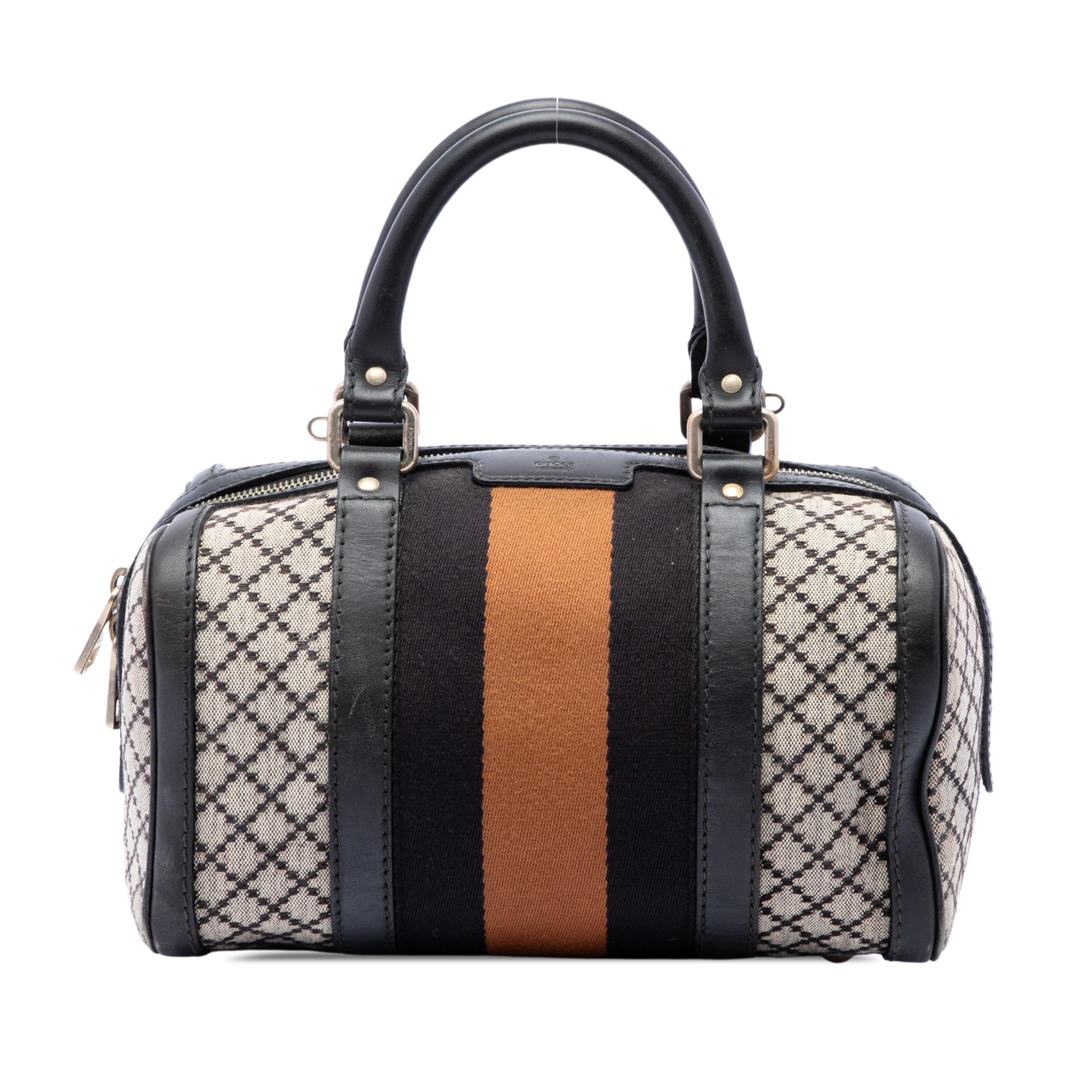 Gucci Small Diamante Canvas Web Joy Boston Bag