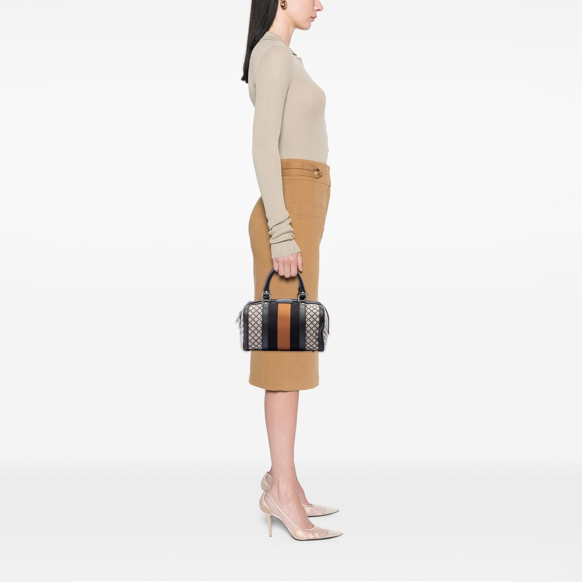 Gucci Small Diamante Canvas Web Joy Boston Bag