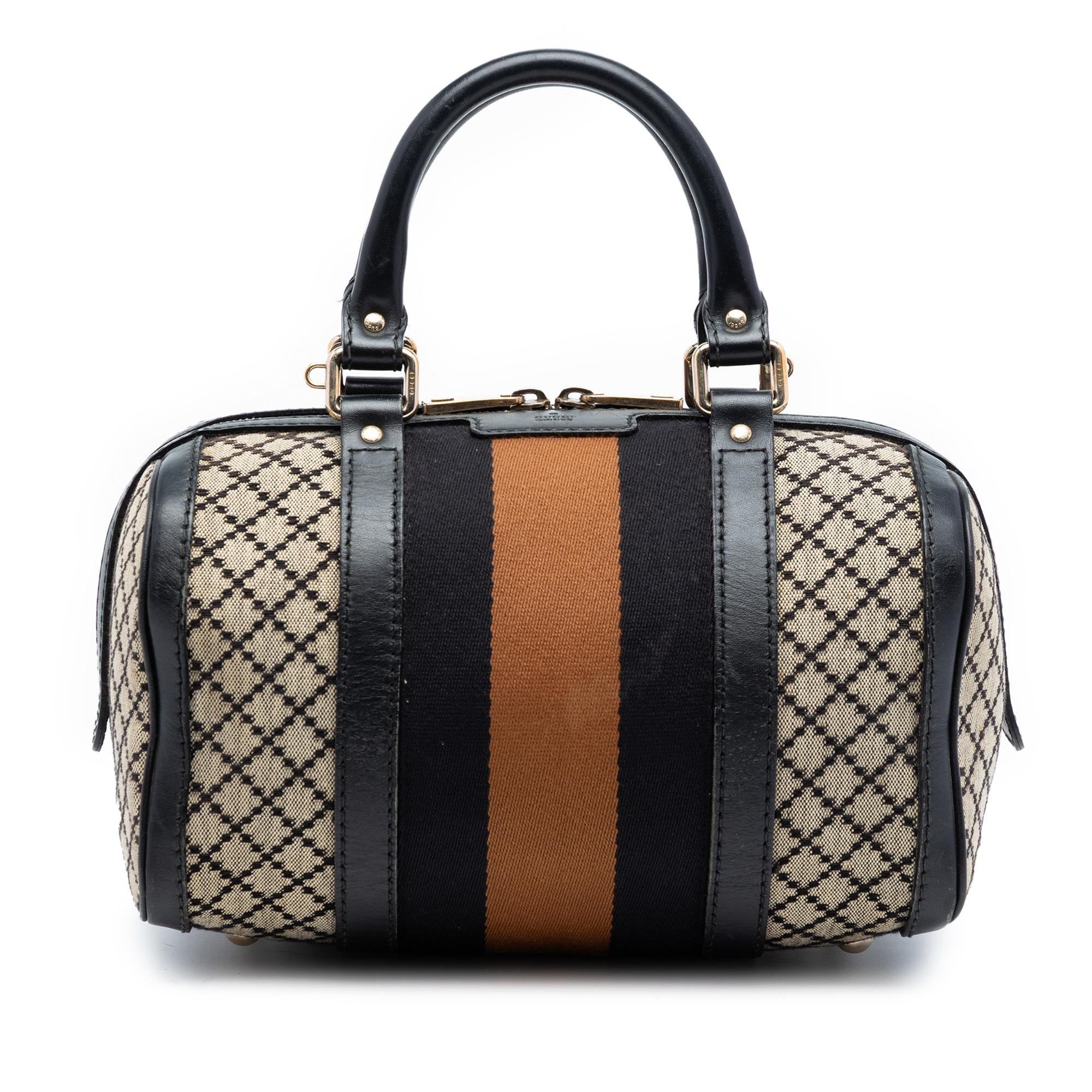 Gucci Small Diamante Canvas Web Joy Boston Bag