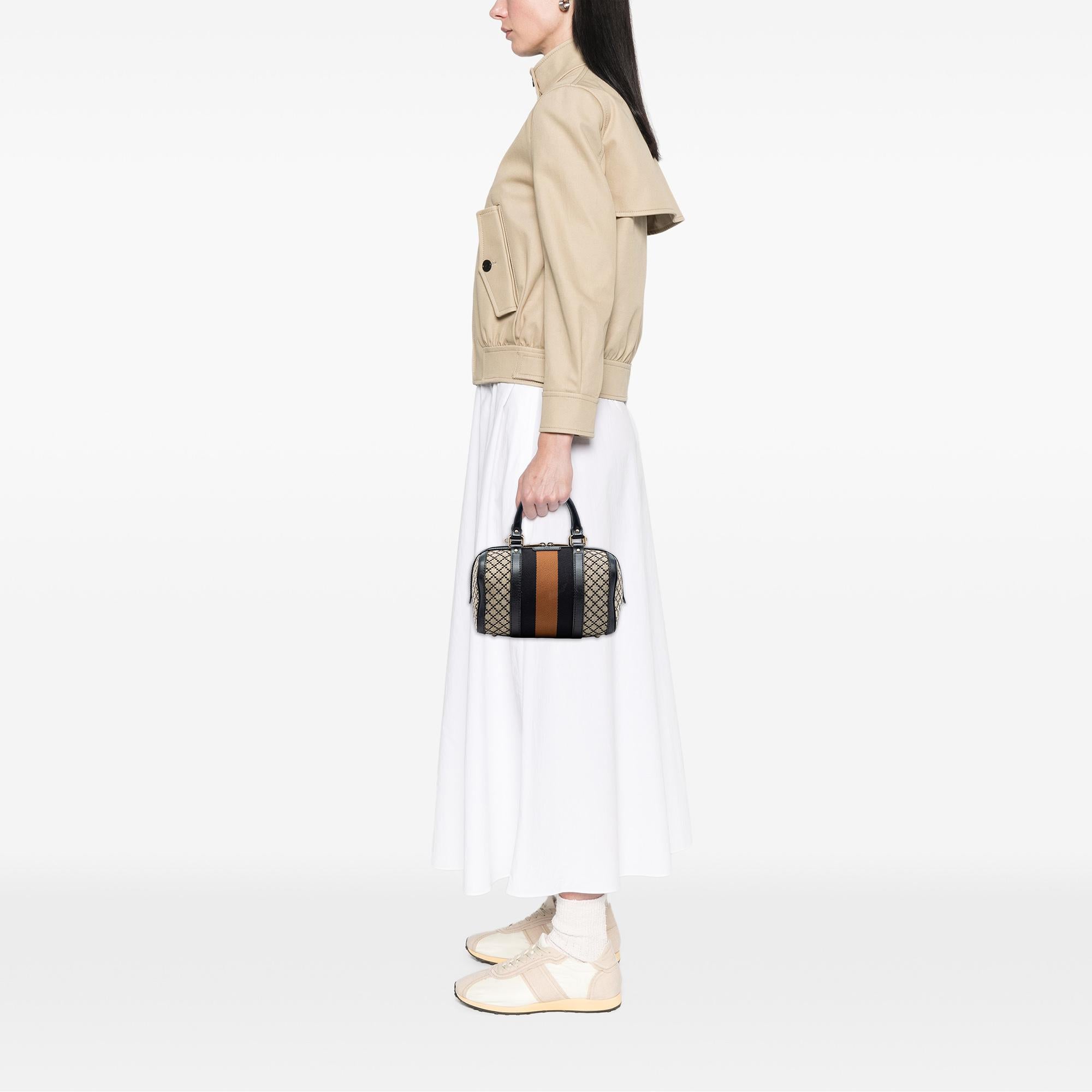 Gucci Small Diamante Canvas Web Joy Boston Bag
