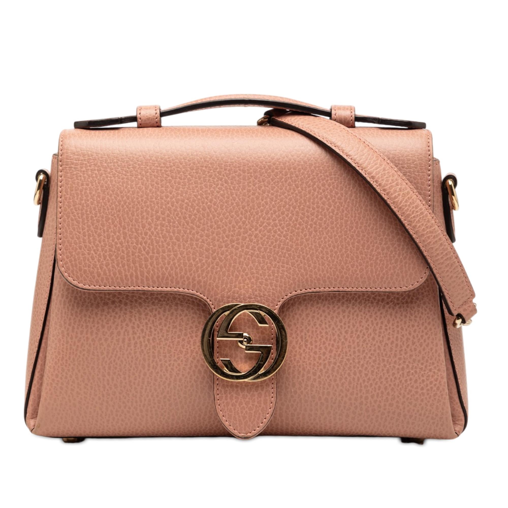 Gucci Small Dollar Calf Interlocking G Satchel