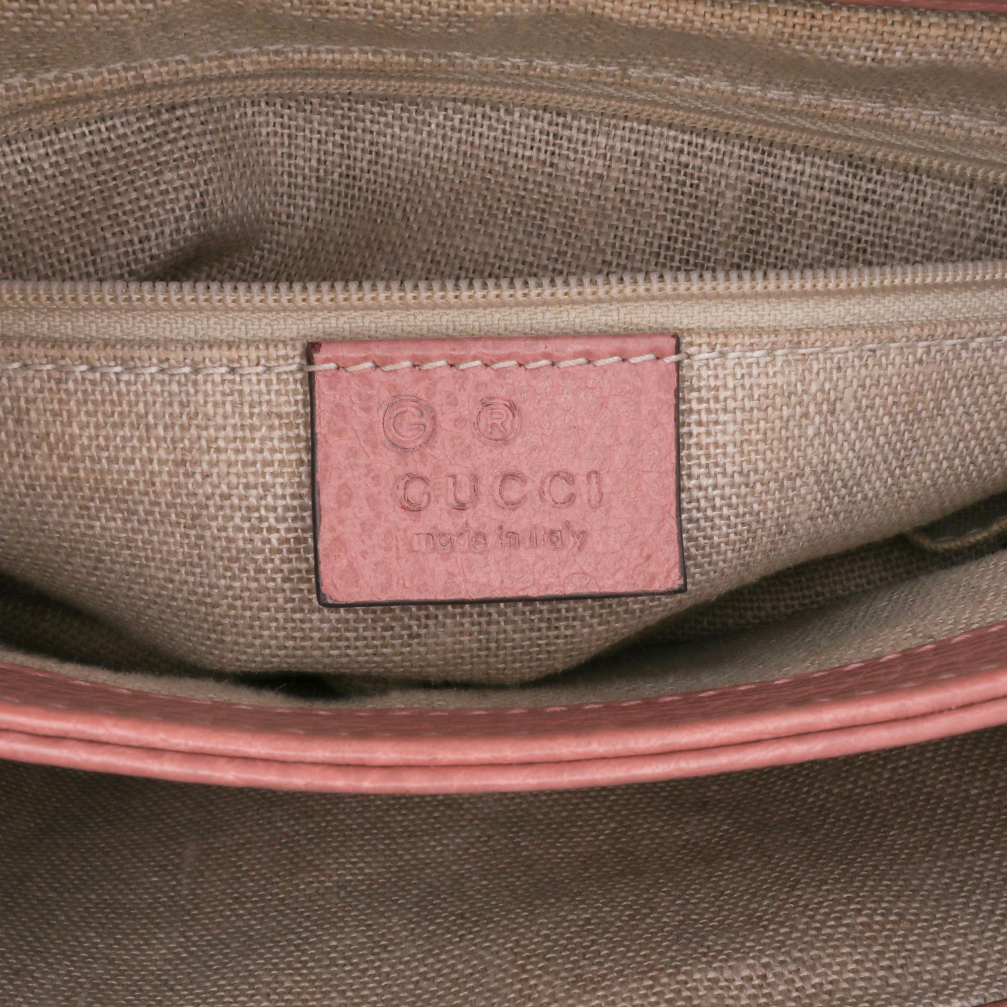 Gucci Small Dollar Leather Interlocking G Satchel