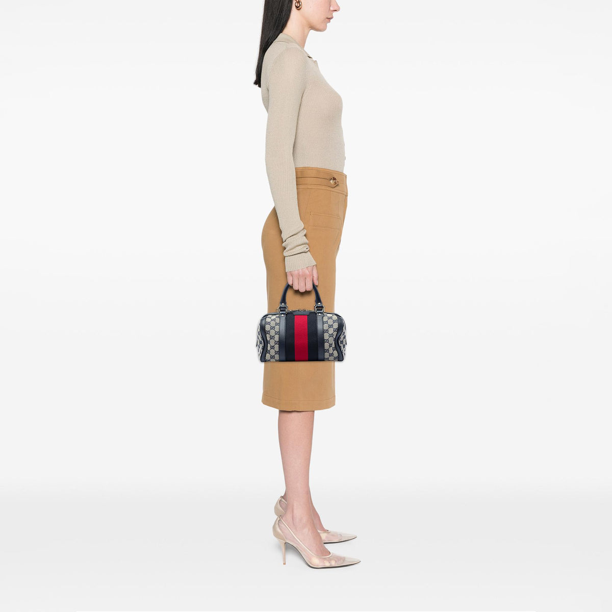 Gucci Small GG Canvas Web Joy Boston Bag