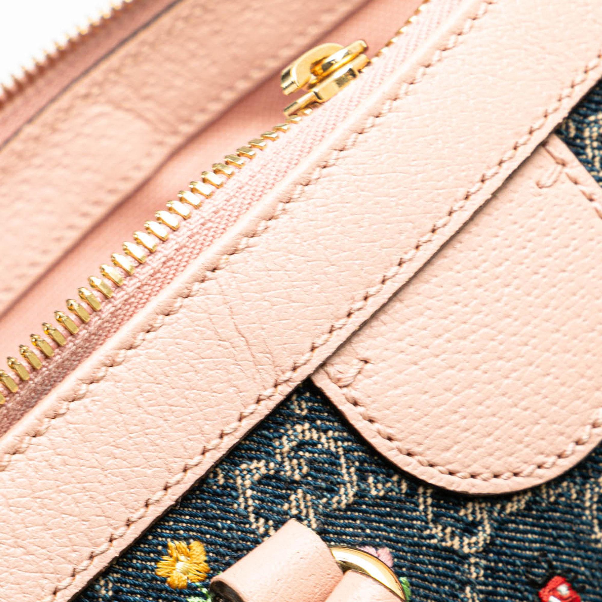 Gucci Small GG Denim Embroidery Ophidia Satchel