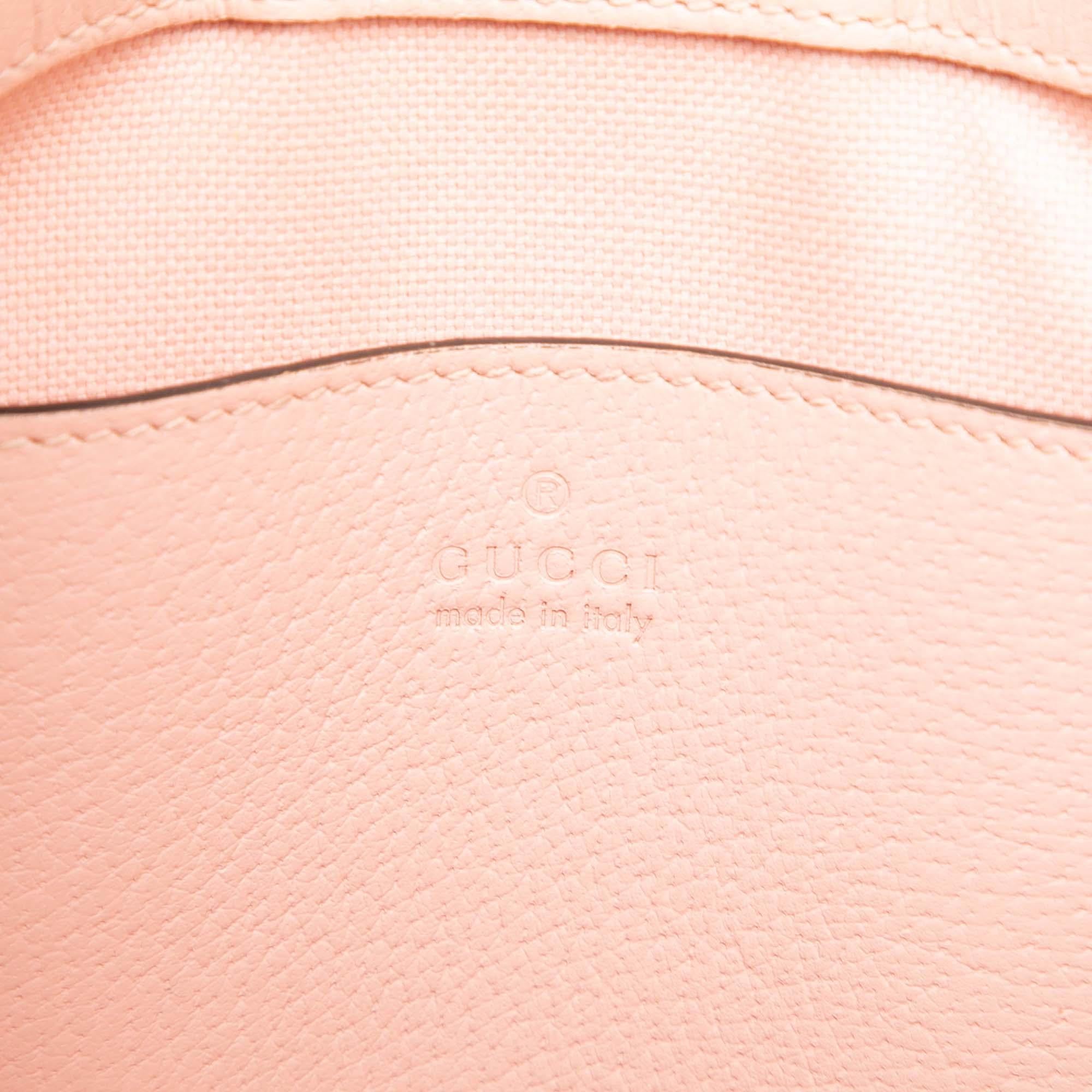 Gucci Small GG Denim Embroidery Ophidia Satchel
