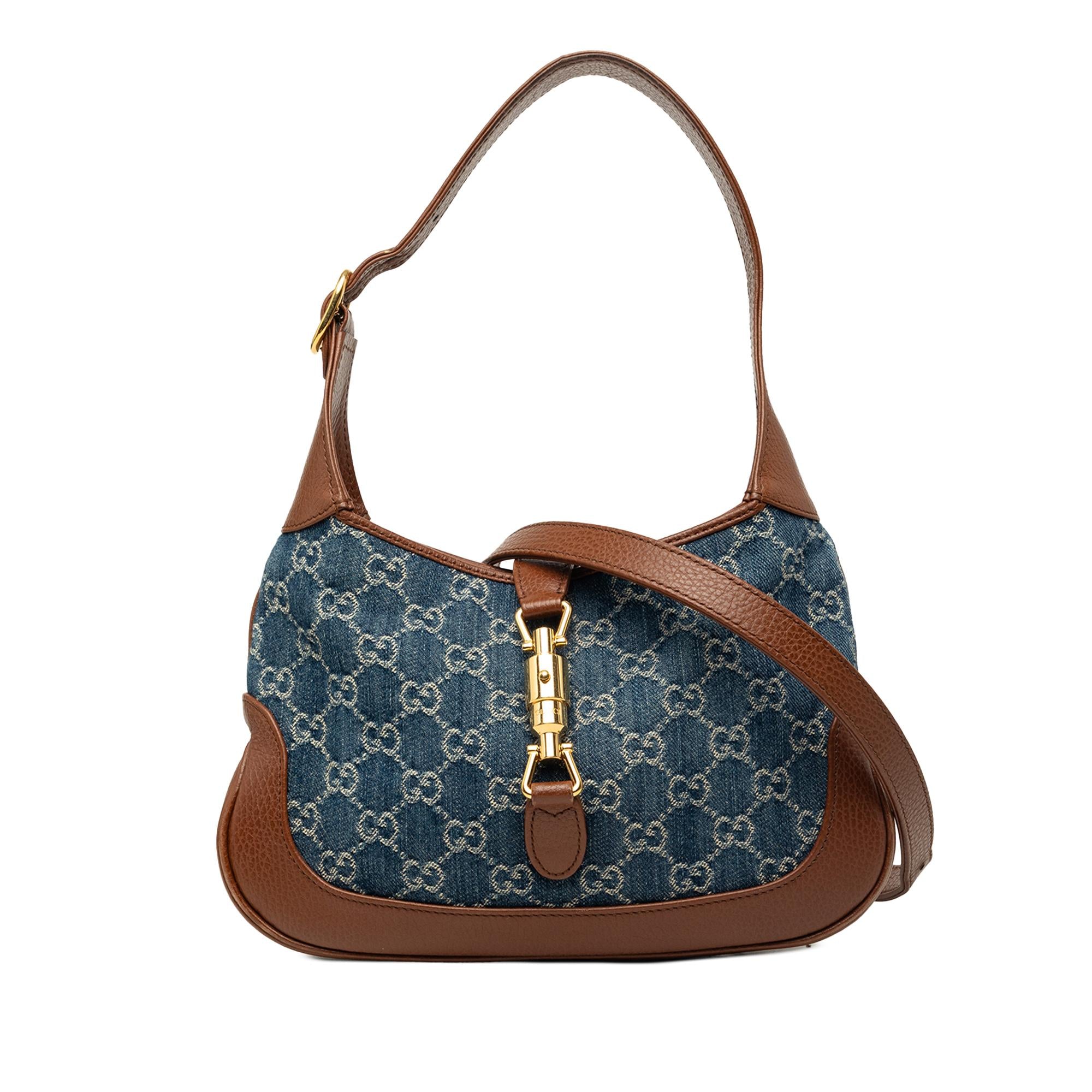 Gucci Small GG Denim Jackie 1961 Crossbody