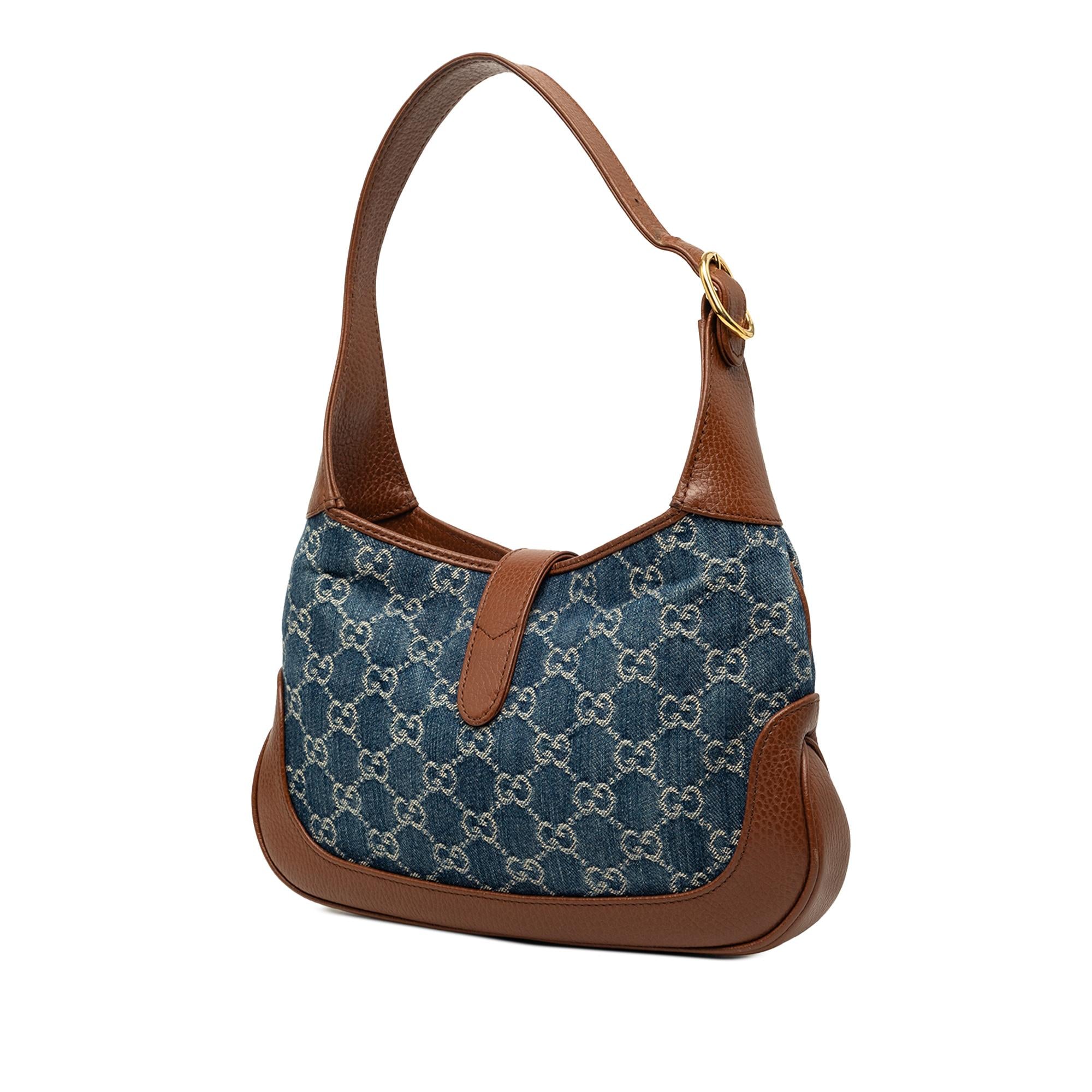 Gucci Small GG Denim Jackie 1961 Crossbody