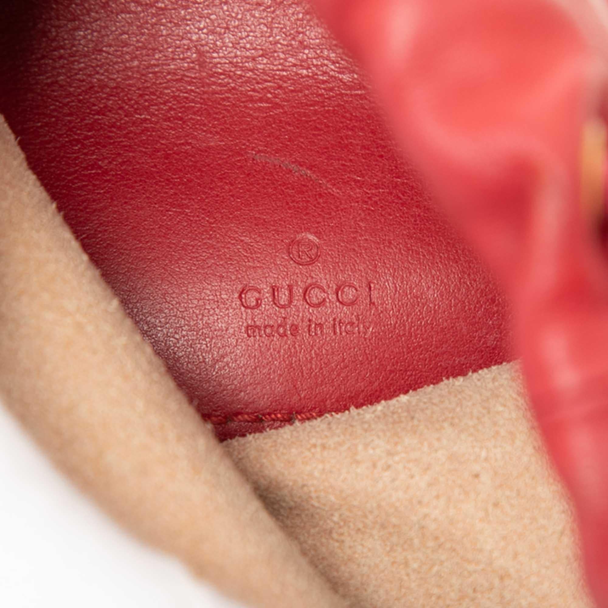 Gucci Small GG Marmont Matelasse Calfskin Bucket Bag