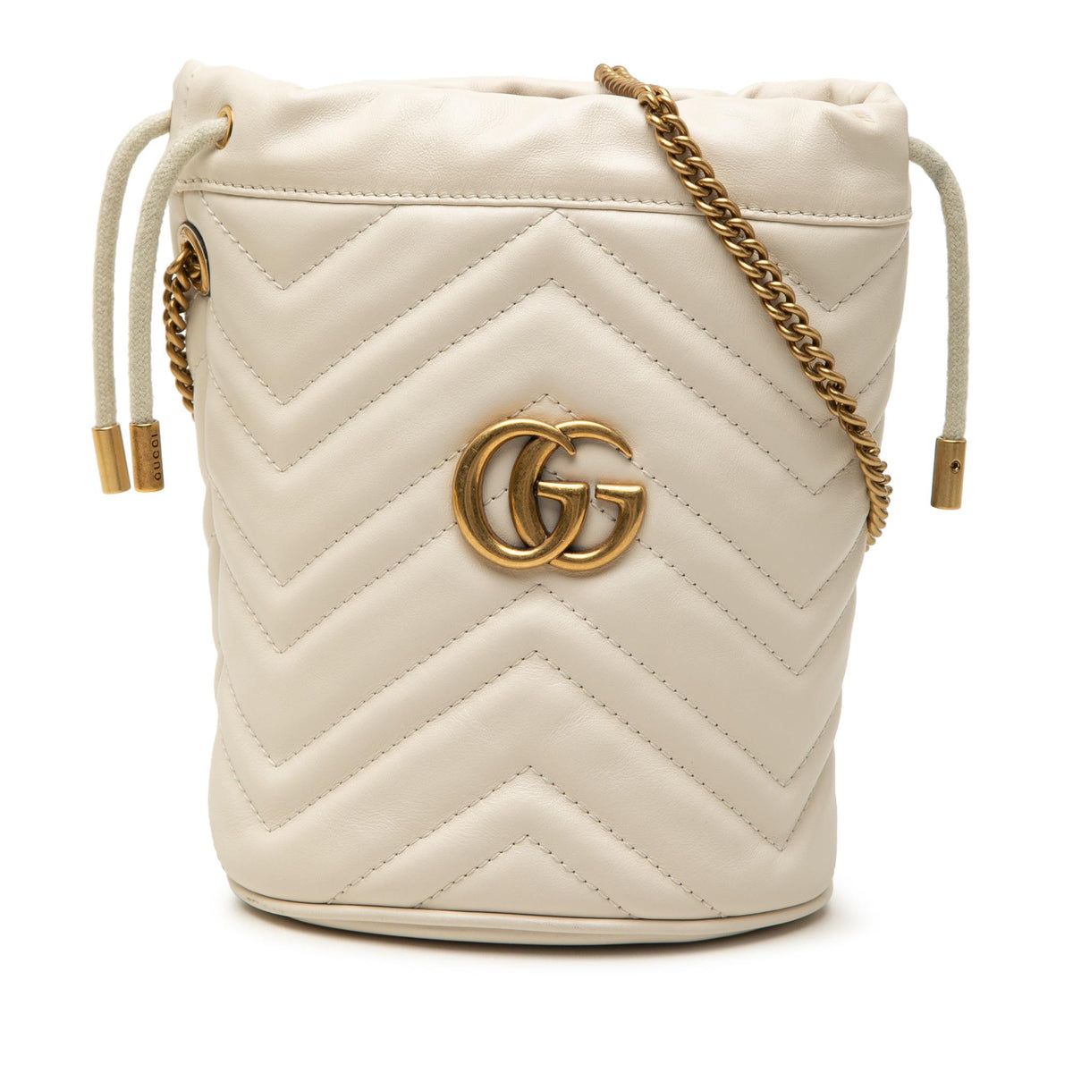 Gucci Small GG Marmont Matelasse Calfskin Bucket Bag