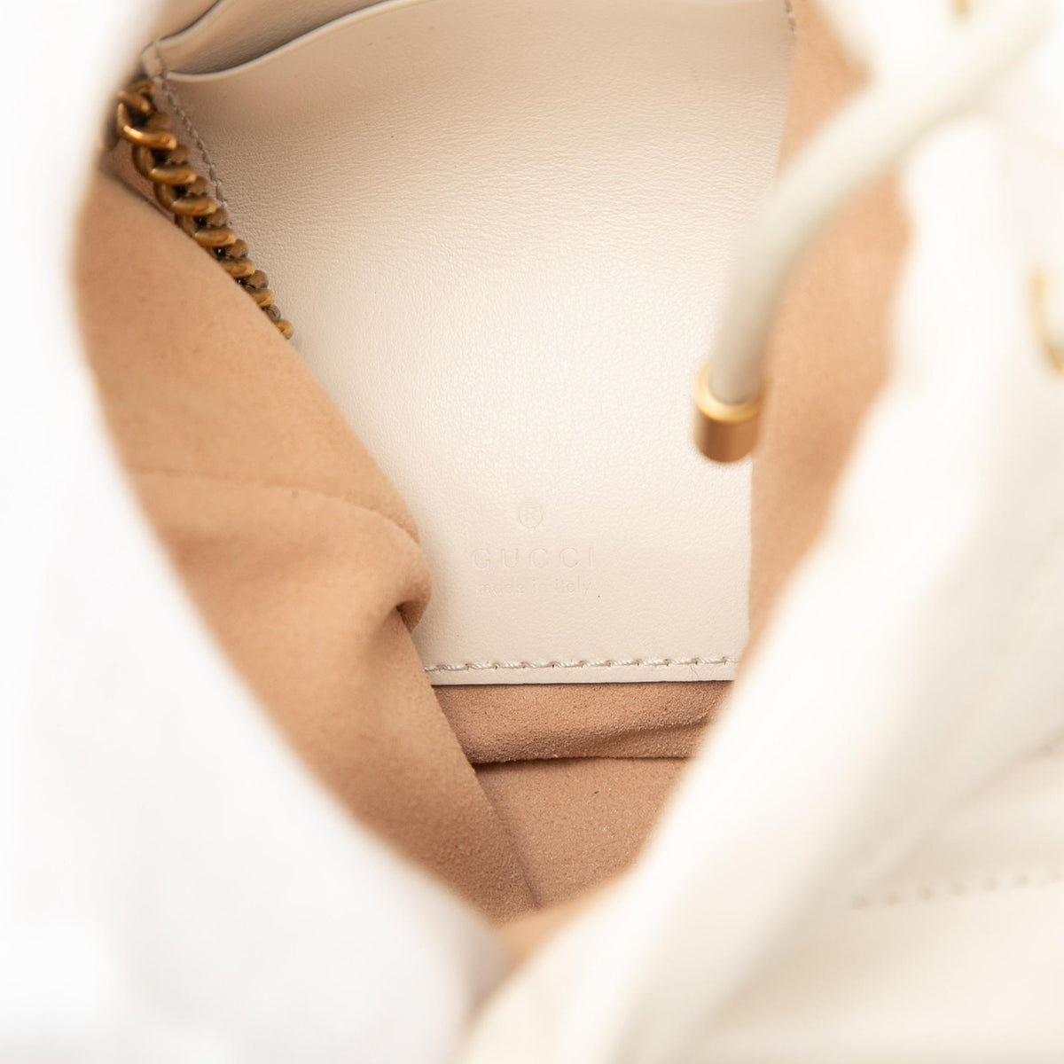 Gucci Small GG Marmont Matelasse Calfskin Bucket Bag