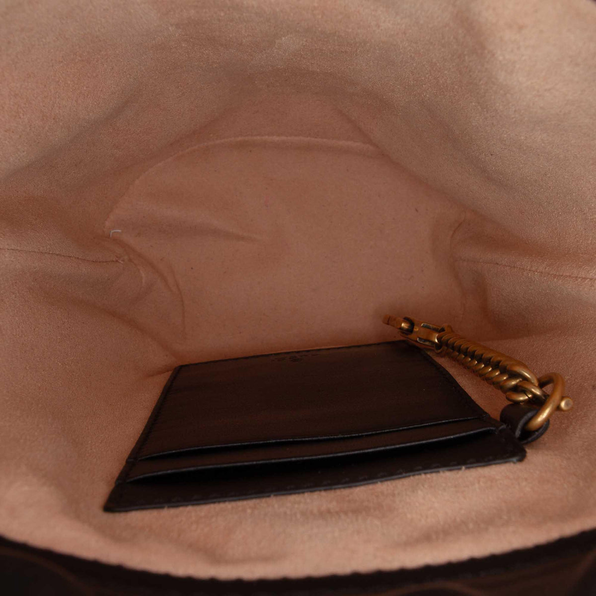 Gucci Small GG Marmont Matelasse Calfskin Bucket Bag