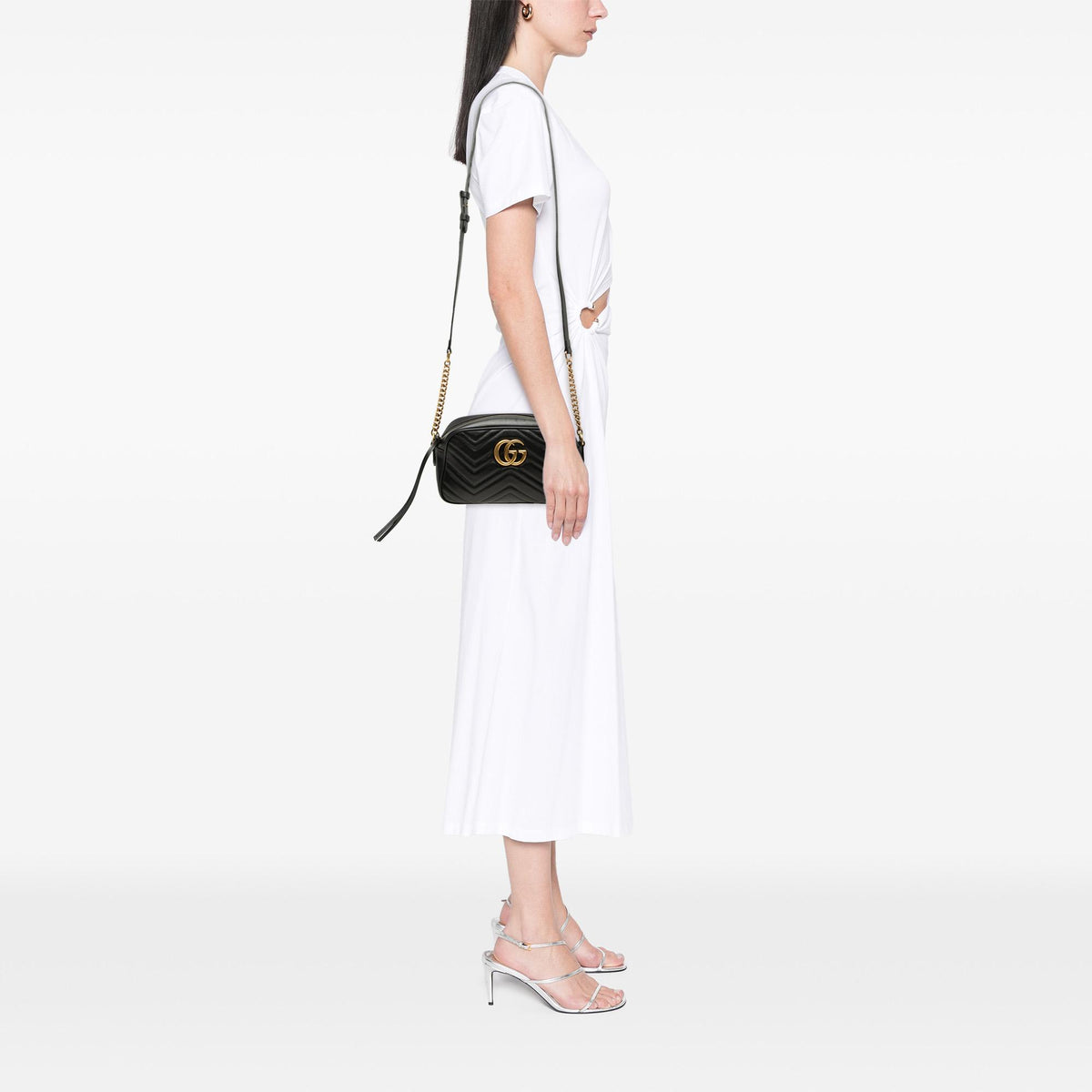 Gucci Small GG Marmont Matelasse Calfskin Crossbody