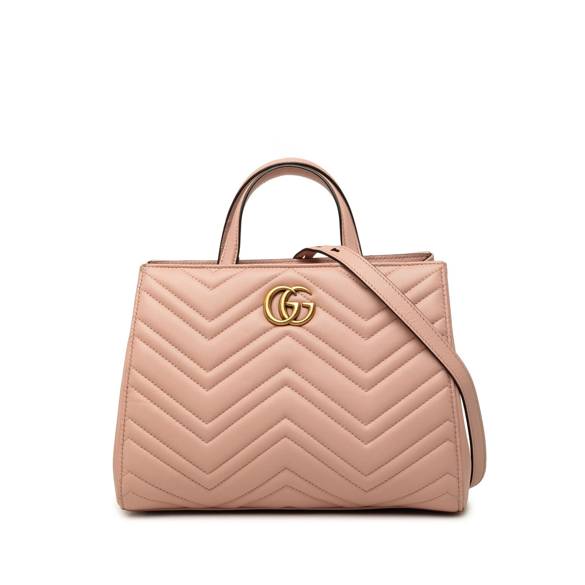 Gucci Small GG Marmont Matelasse Calfskin Satchel