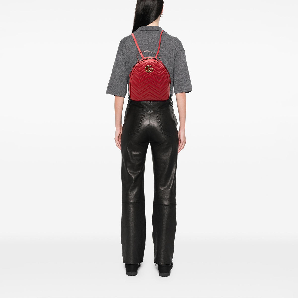 Gucci Small GG Marmont Matelasse Leather Backpack